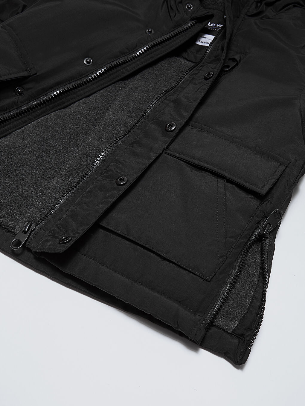 Ұлдарға капюшонды қалың пальто-1