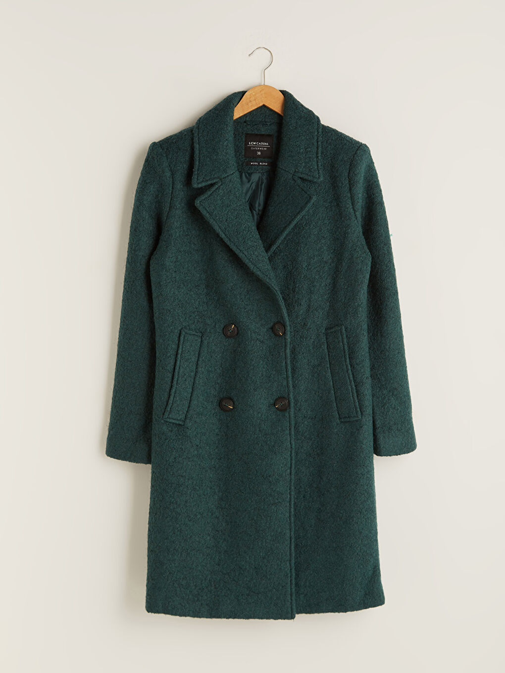 Palton Cachet cu Guler Regular, Detalii Buzunar, Mânecă Lungă pentru Femei-5