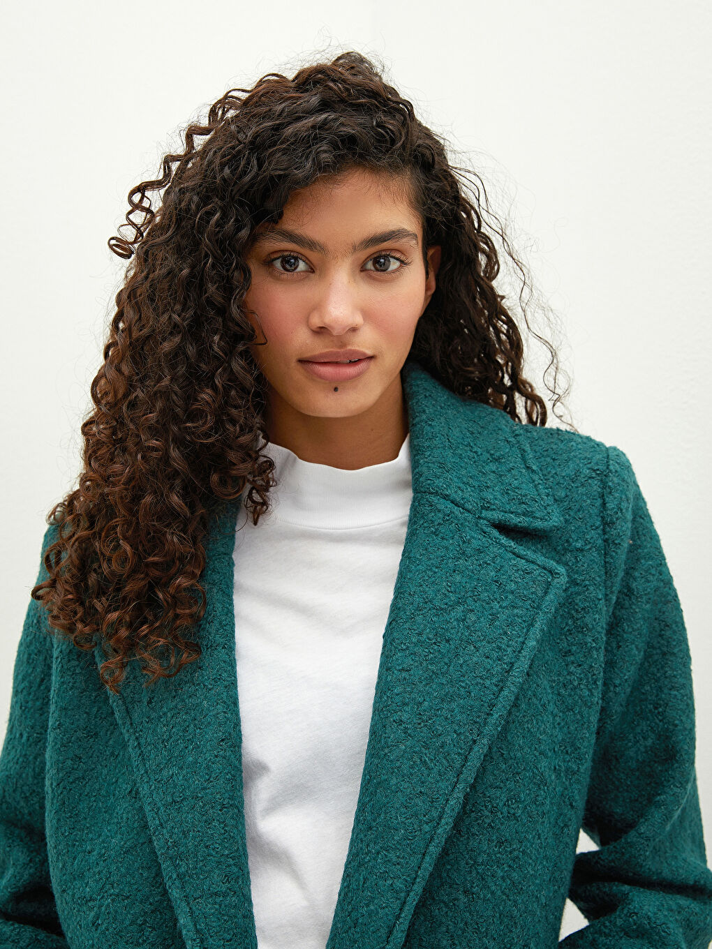 Palton Cachet cu Guler Regular, Detalii Buzunar, Mânecă Lungă pentru Femei-1