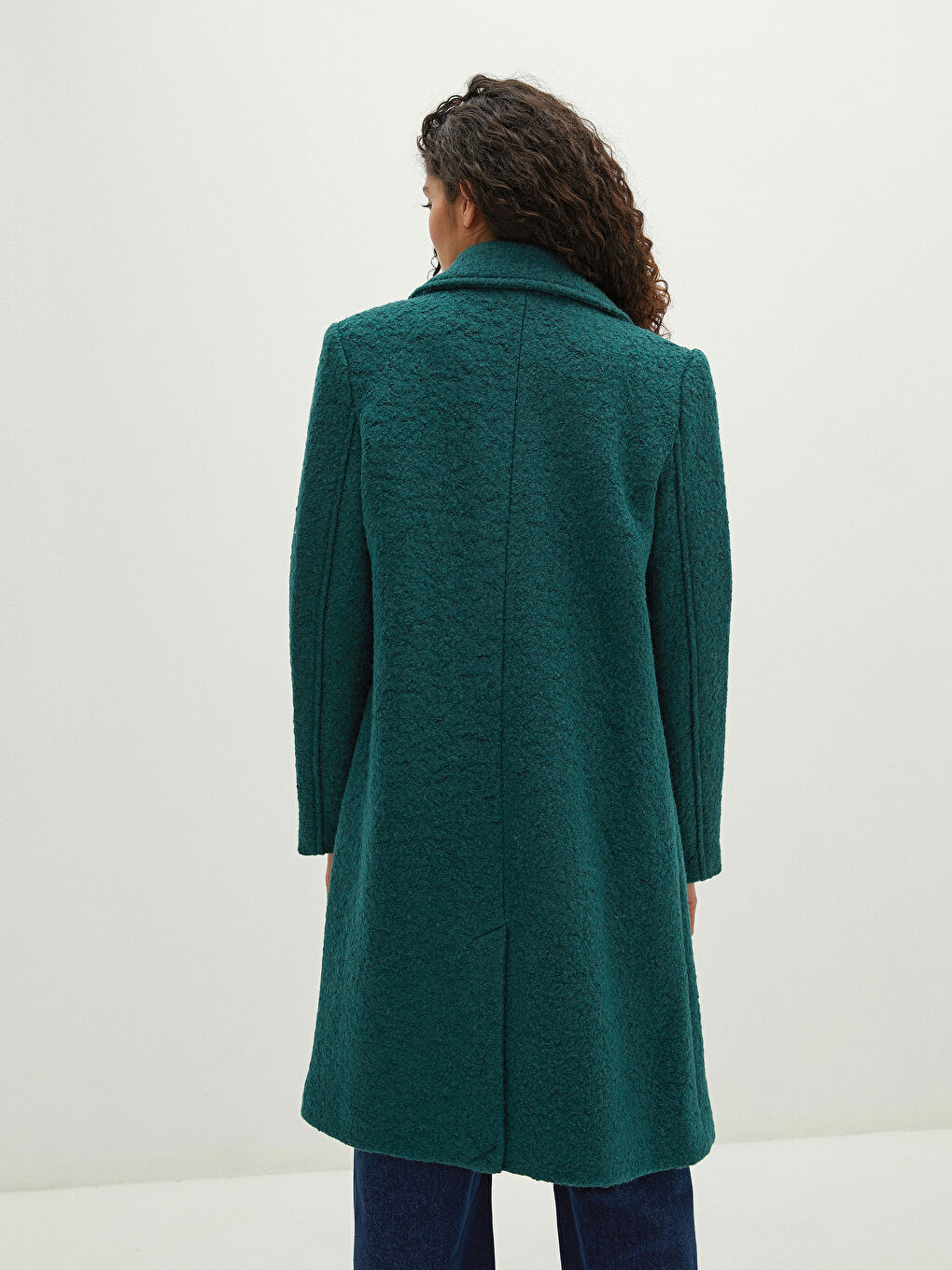 Palton Cachet cu Guler Regular, Detalii Buzunar, Mânecă Lungă pentru Femei-3