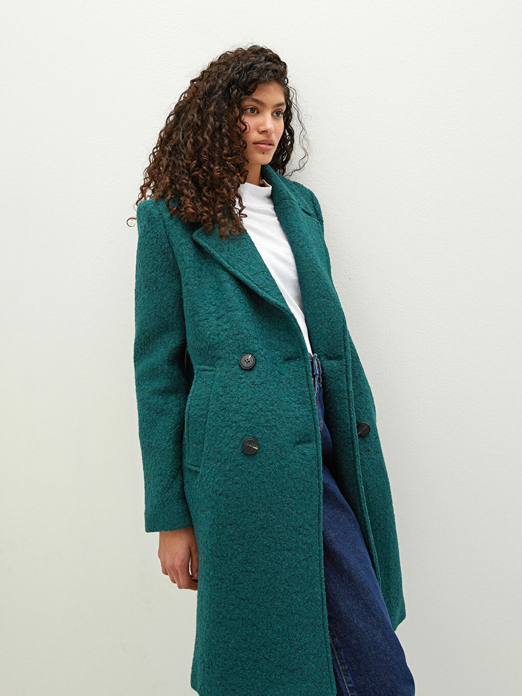 Palton Cachet cu Guler Regular, Detalii Buzunar, Mânecă Lungă pentru Femei