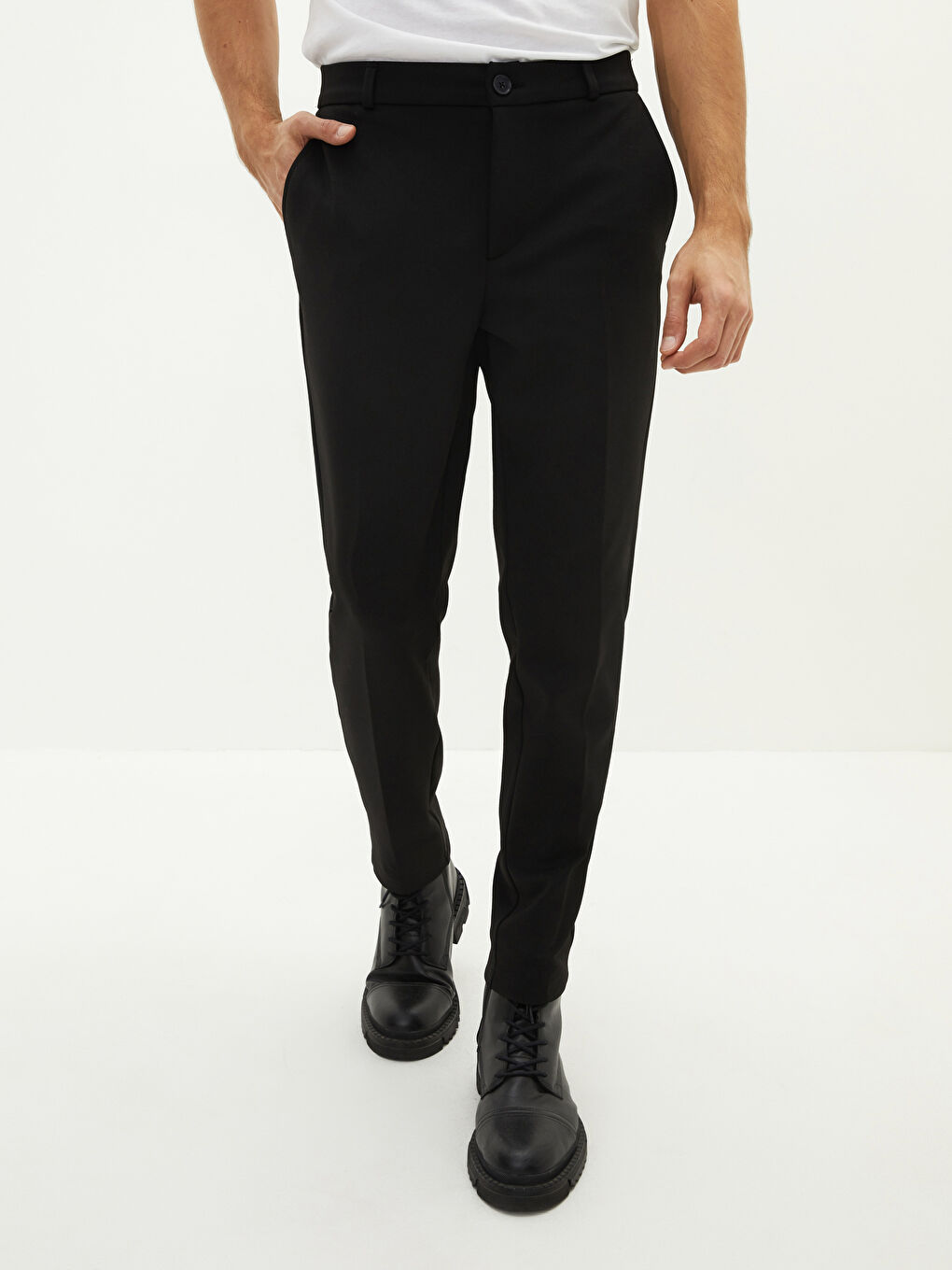 Slim Fit Örme Erkek Pantolon-3