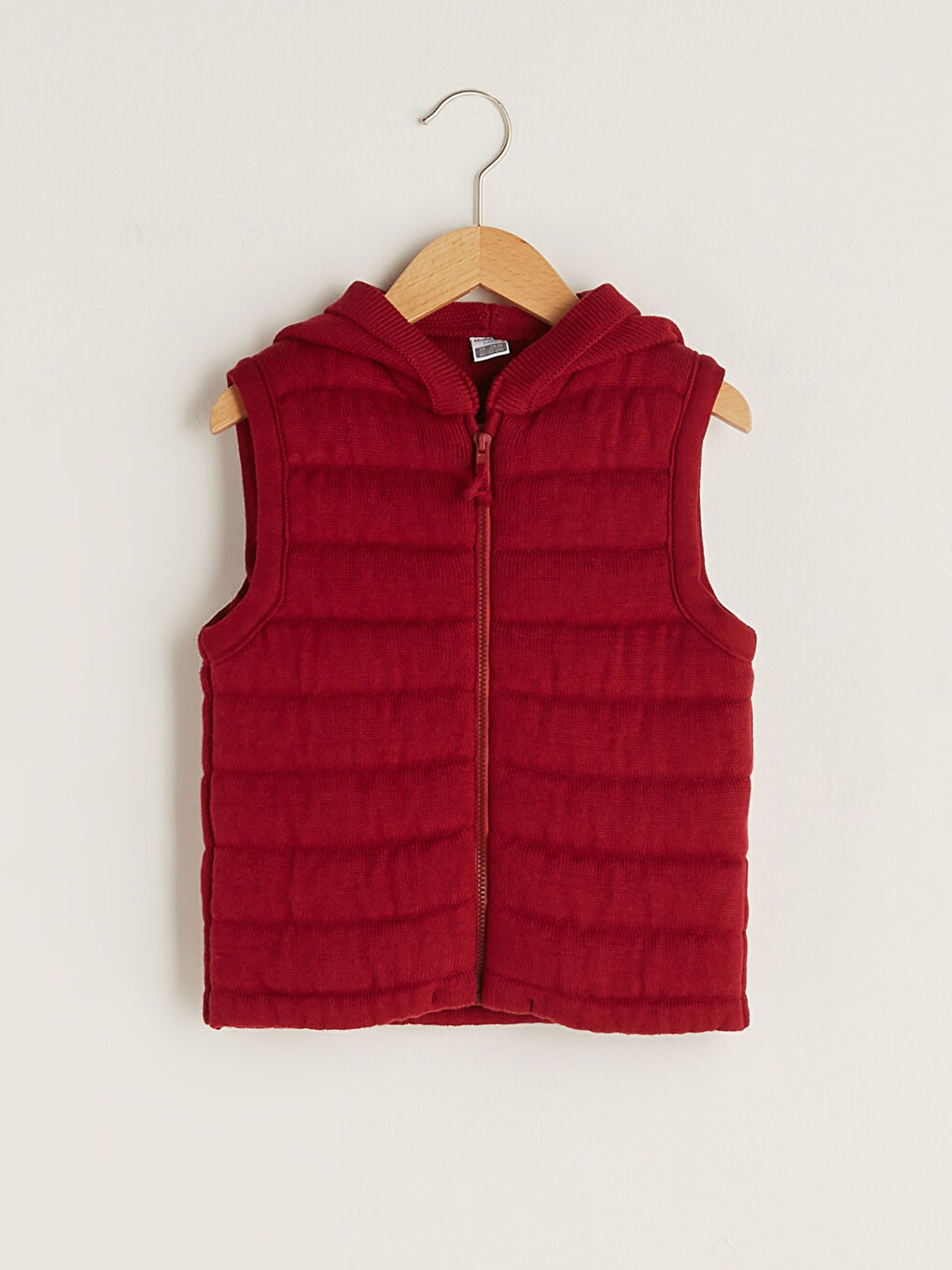 Doudoune sans manches à capuche pour bébés garçons avec fermeture éclair