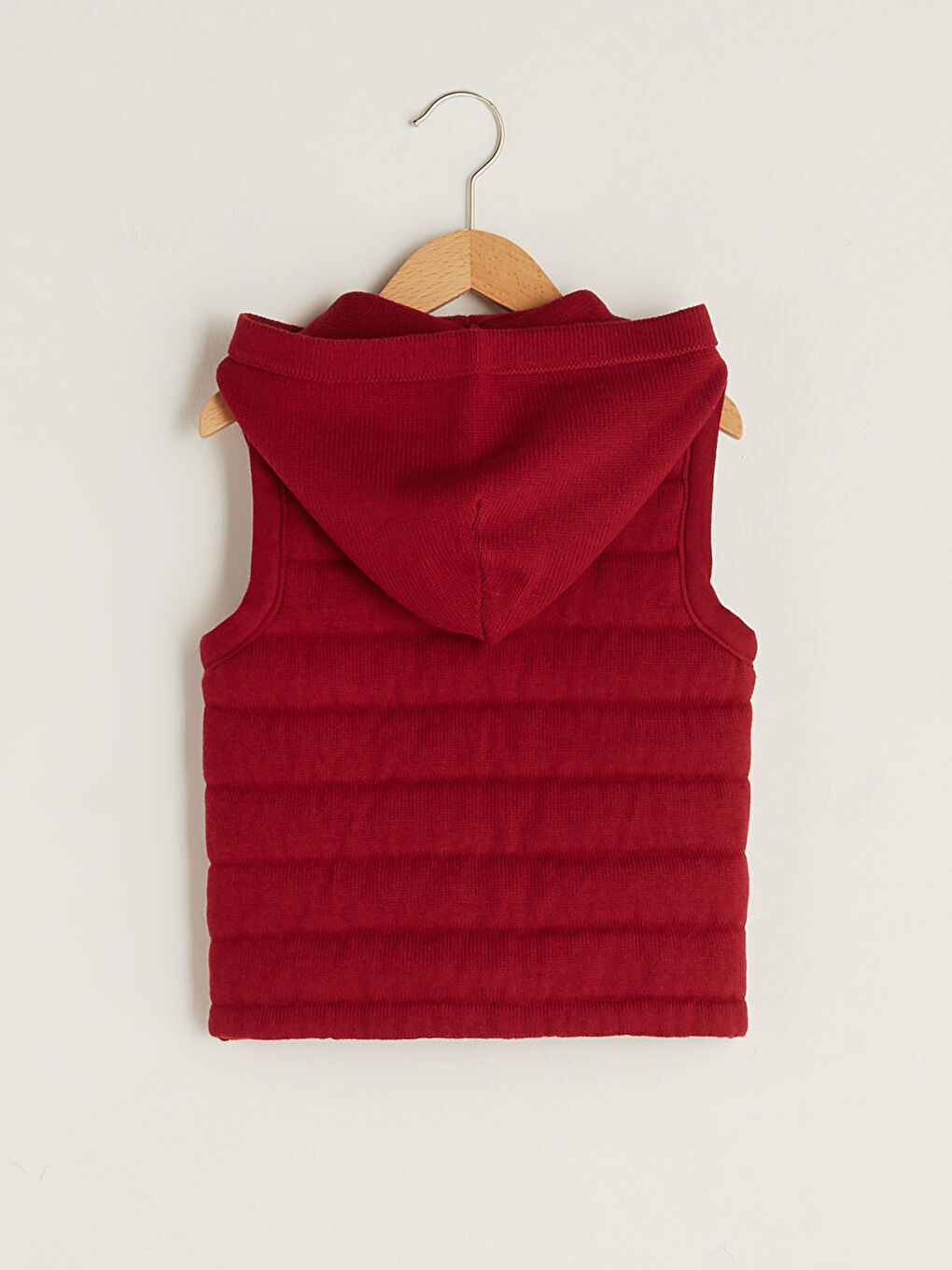 Doudoune sans manches à capuche pour bébés garçons avec fermeture éclair-1