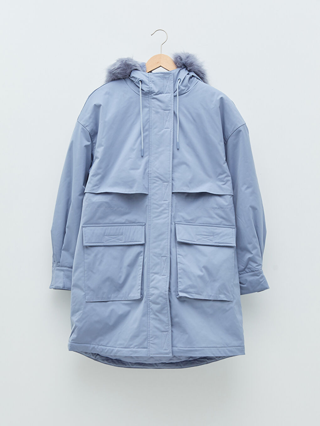 LCW Vision Parka À Capuche Coupe Régulière Manches Longues pour Femmes -W10529Z8-QBU