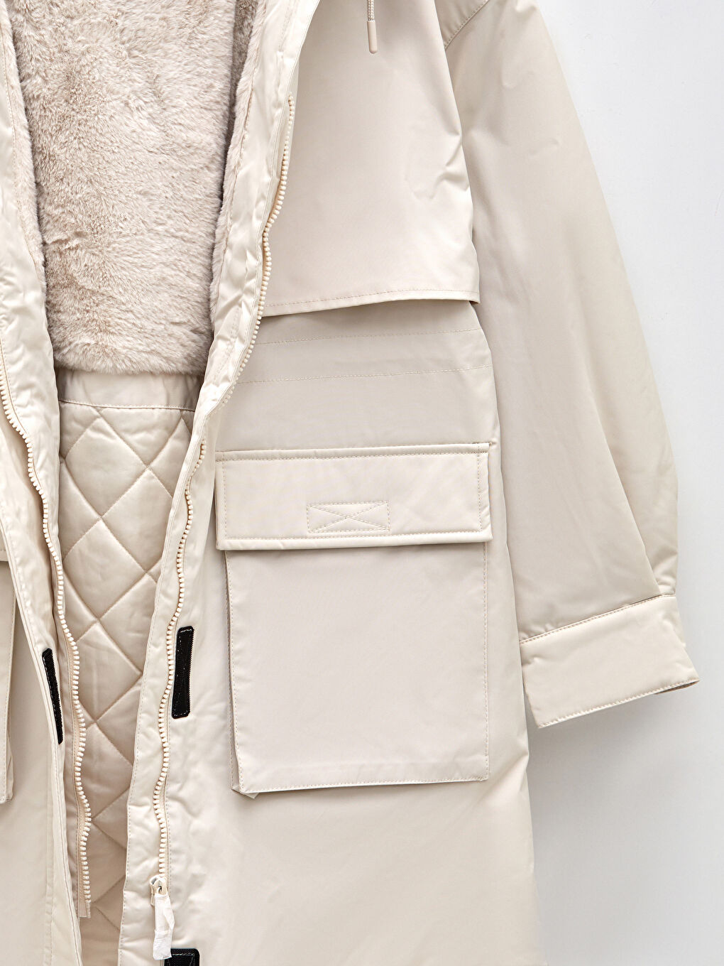 Mit Kapuze Regulär Langarm Damen Parka-8
