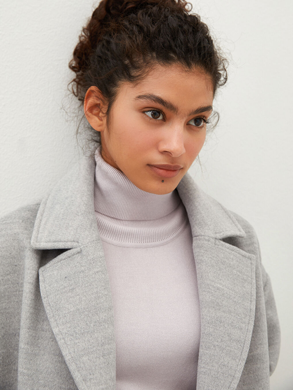 Jacket Collar Regular Pocket Detailed Long Sleeve Women's Cachet Coat-3