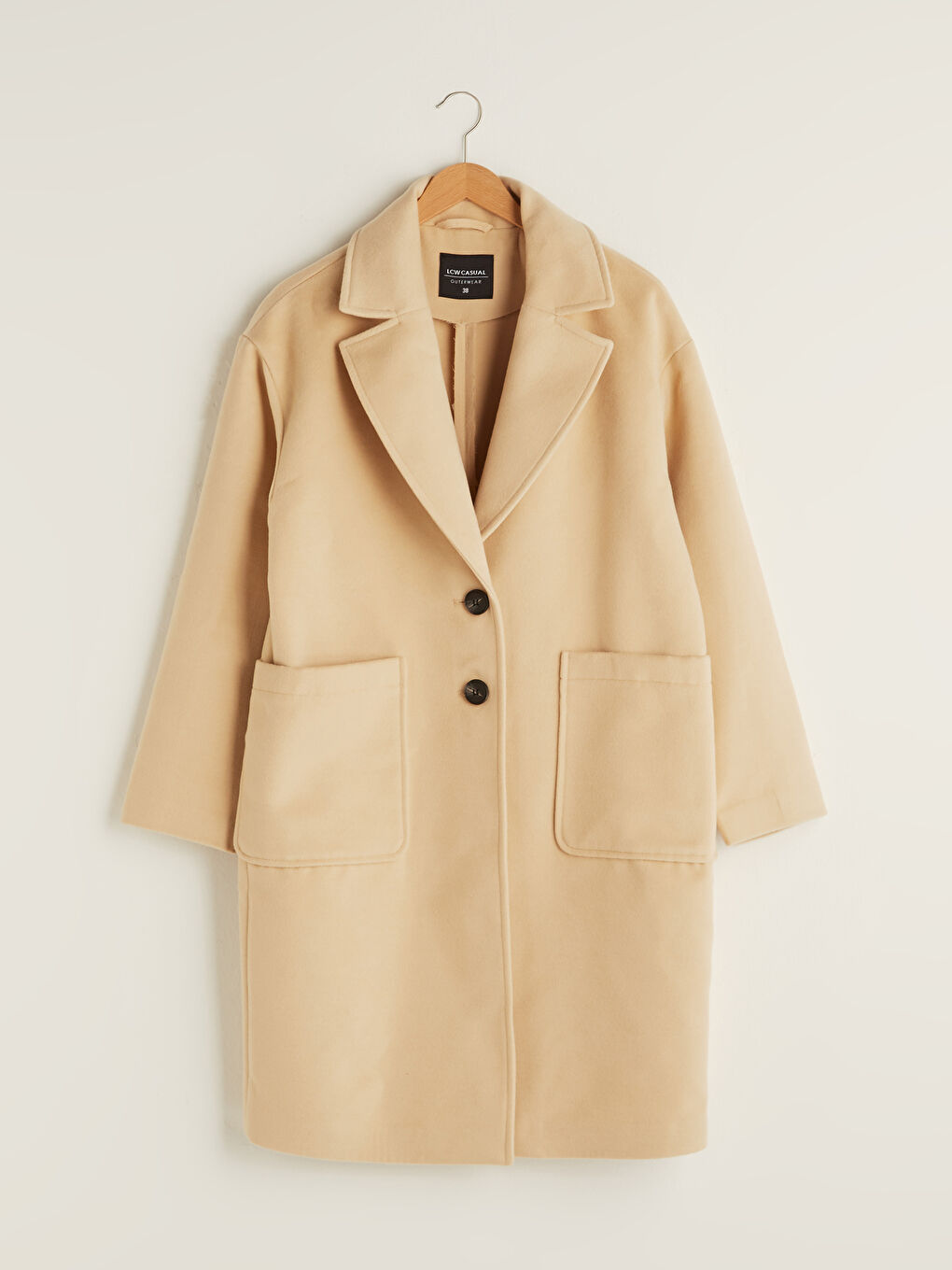 Jacket Collar Regular Pocket Detailed Long Sleeve Women's Cachet Coat-6