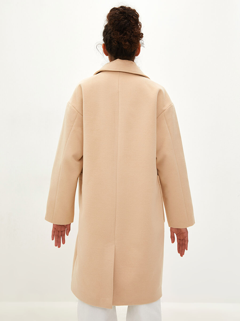 Jacket Collar Regular Pocket Detailed Long Sleeve Women's Cachet Coat-5