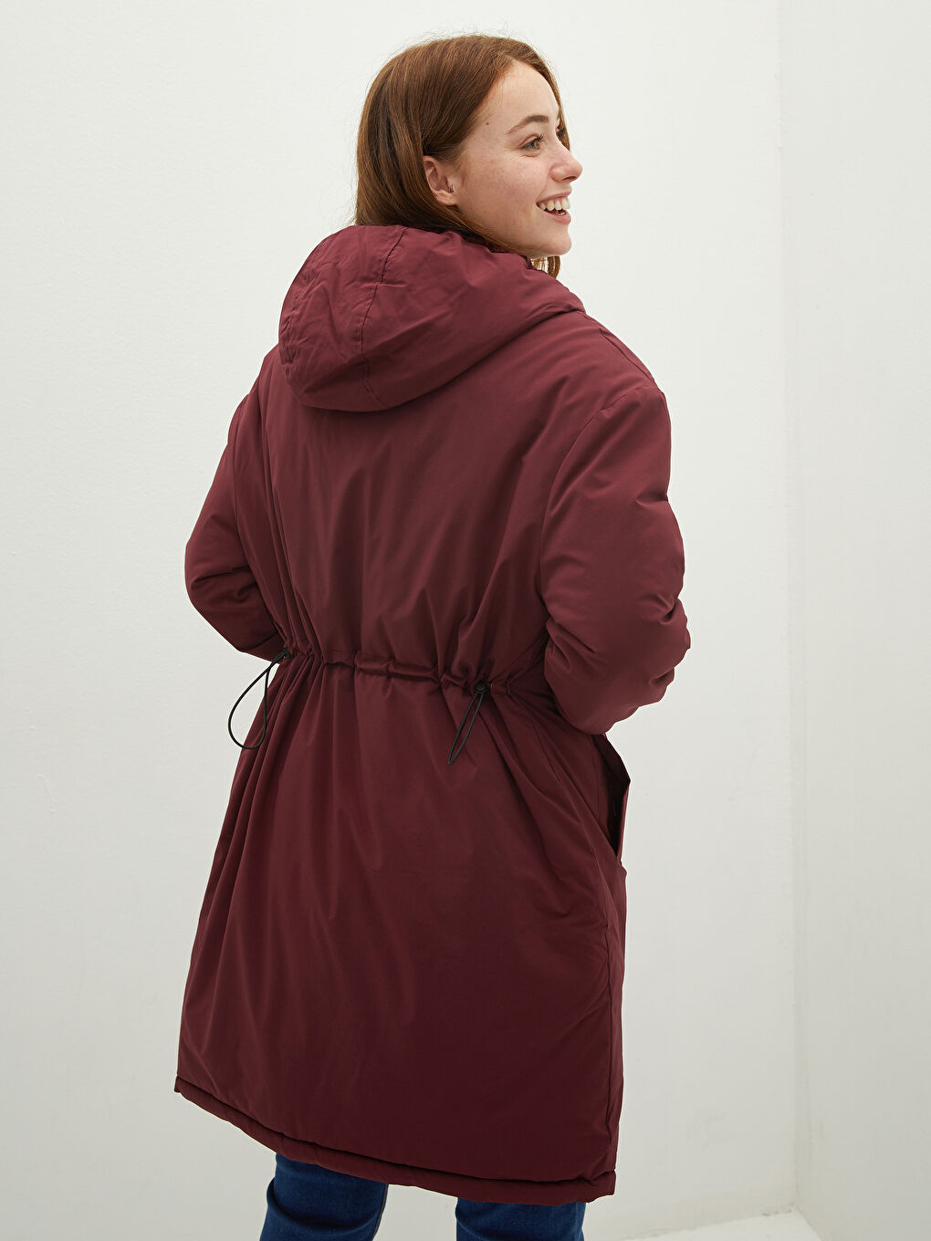 LCWAIKIKI Classic Hooded Collar Double Sided Pocket Detailed Long Sleeve Women's Raincoat -W10540Z8-CZT