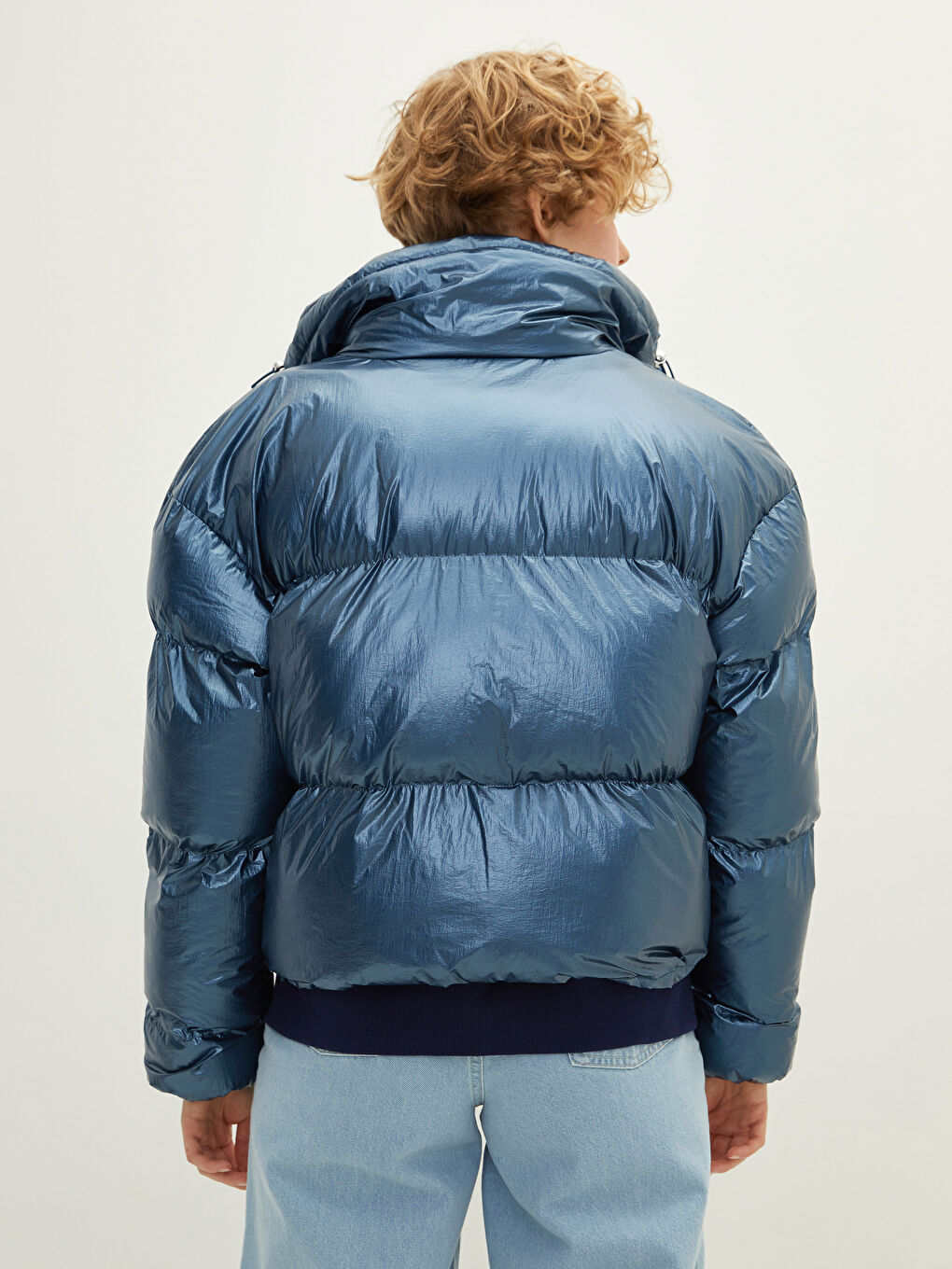 LCW Vision Stand Collar Straight Long Sleeve Pocket Detailed Women's Down Coat -W10550Z8-RFG