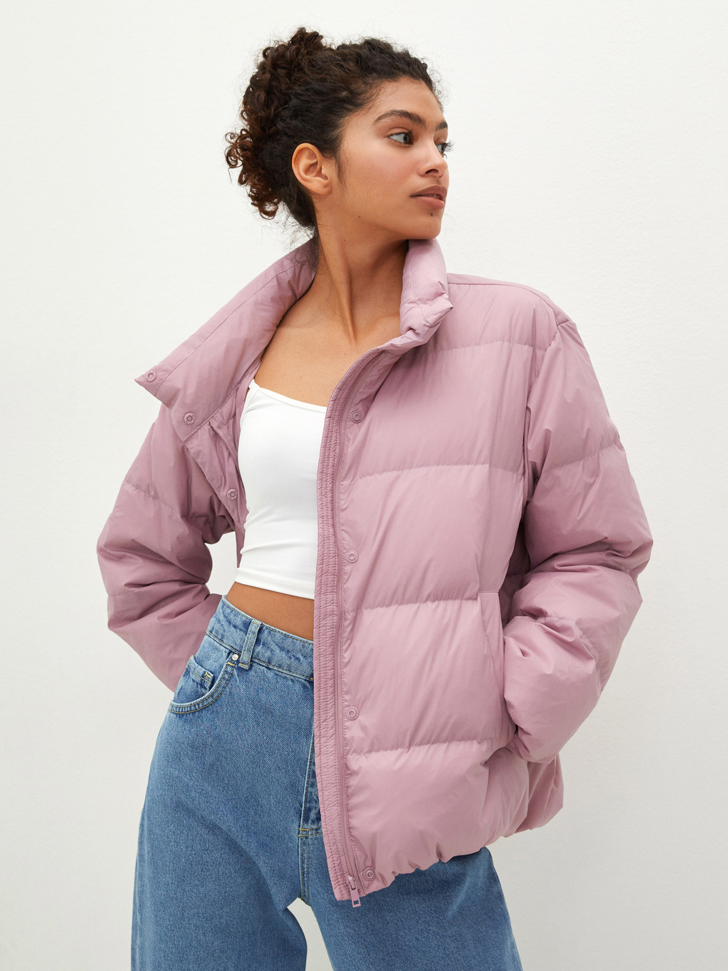LCW Vision Turtle Neck Regular Long Sleeve Women's Puffer And Bag