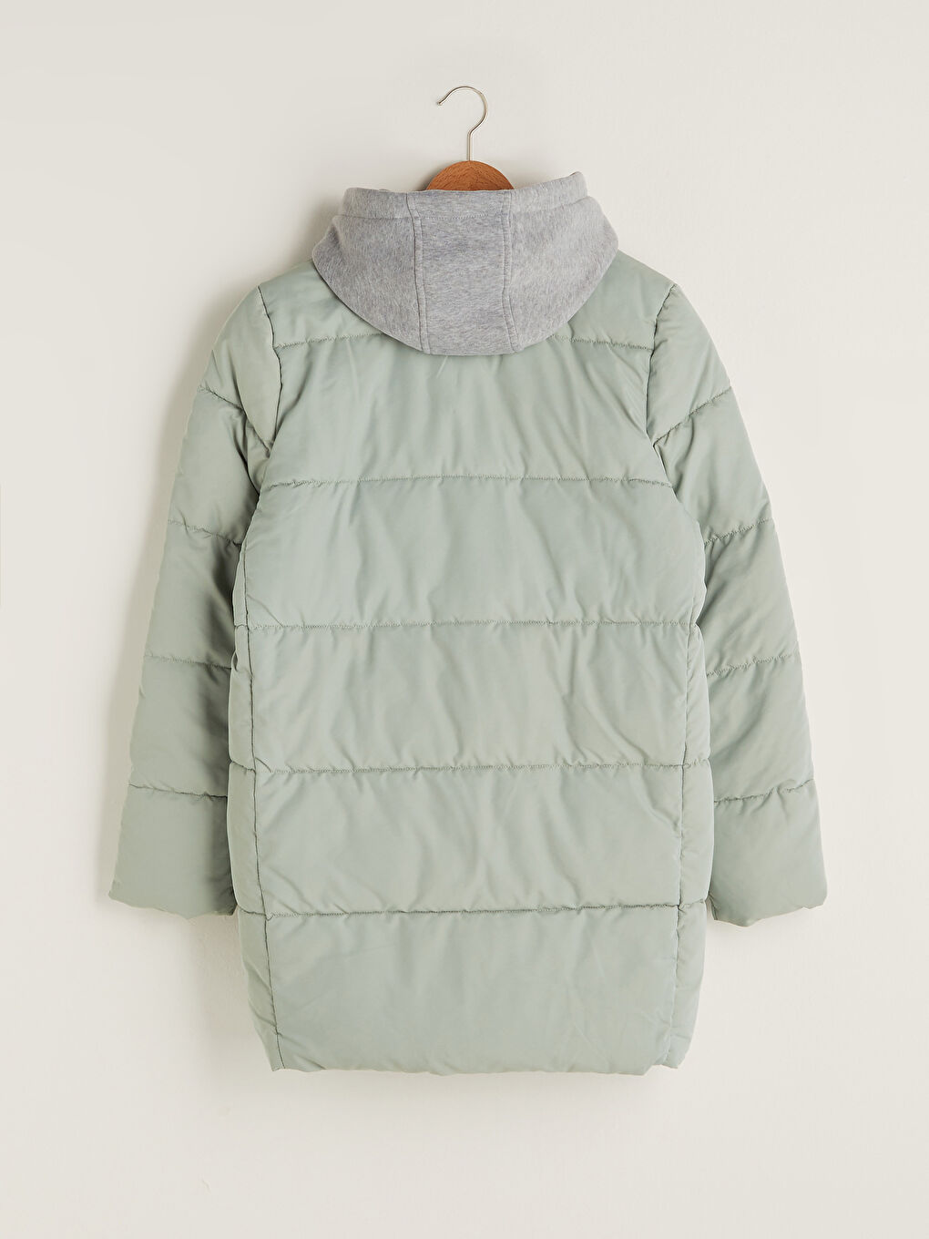 Geacă Matlasată pentru Femei cu Glugă, Simplă, Detalii Buzunar, Mânecă Lungă, Groasă-6