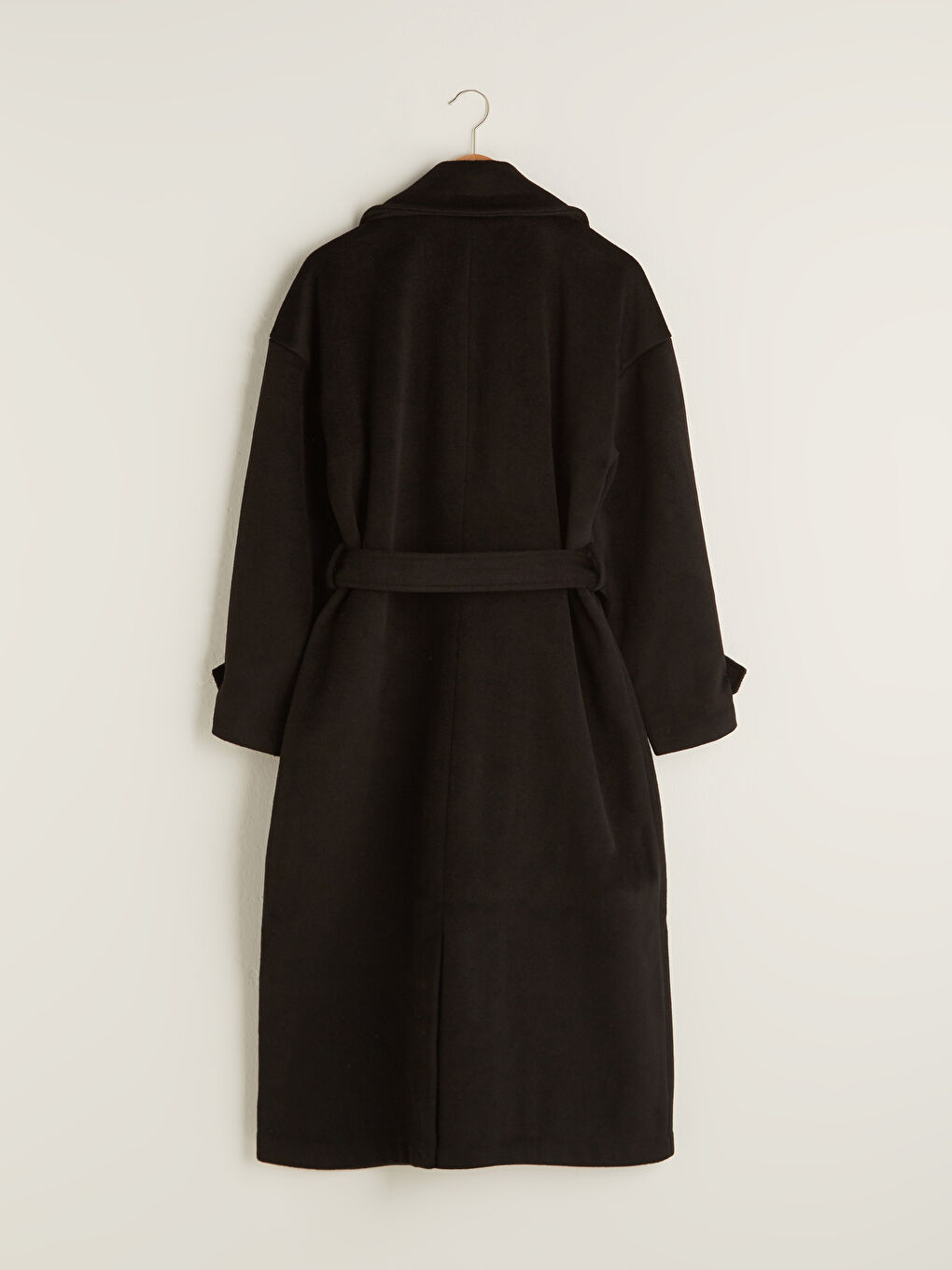 LCW Vision Mantel Cachet für Damen mit Jackenkragen, Taillengürtel und Taschen, lange Ärmel -W10555Z8-CVL