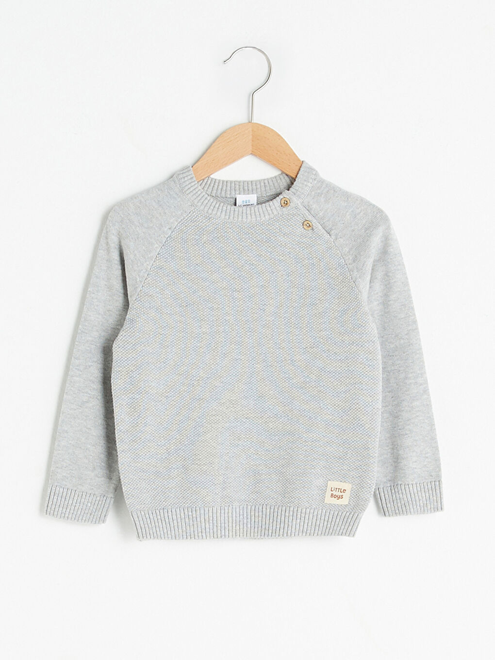 Džemper za bebe dečake od trikotaže sa okruglim izrezom i uzorkom-2