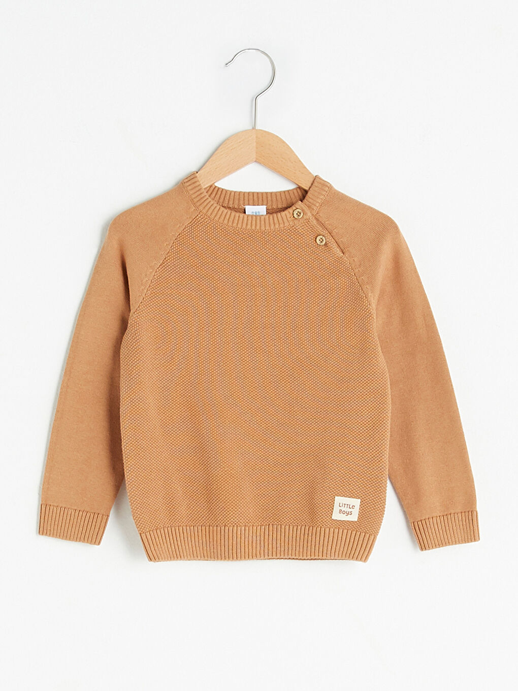 Crew Neck Self Patterned Baby Boy Knitwear Sweater-2