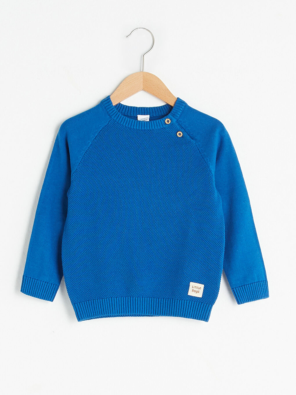 Pulover Tricotat Bebeluși Băieți cu Model Propriu și Guler Rotund