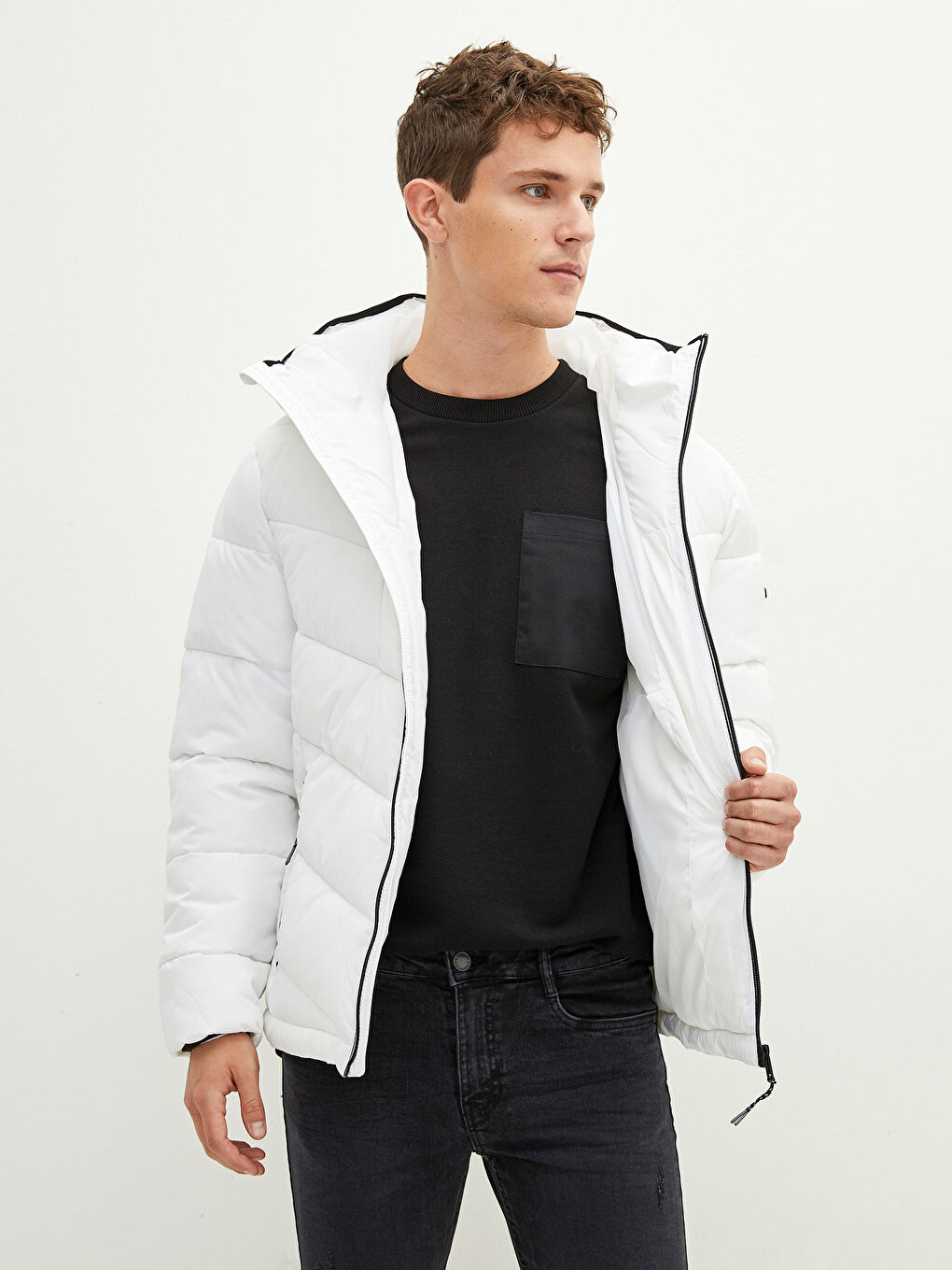 Slim Fit Hooded Men's Puffer Coat-5
