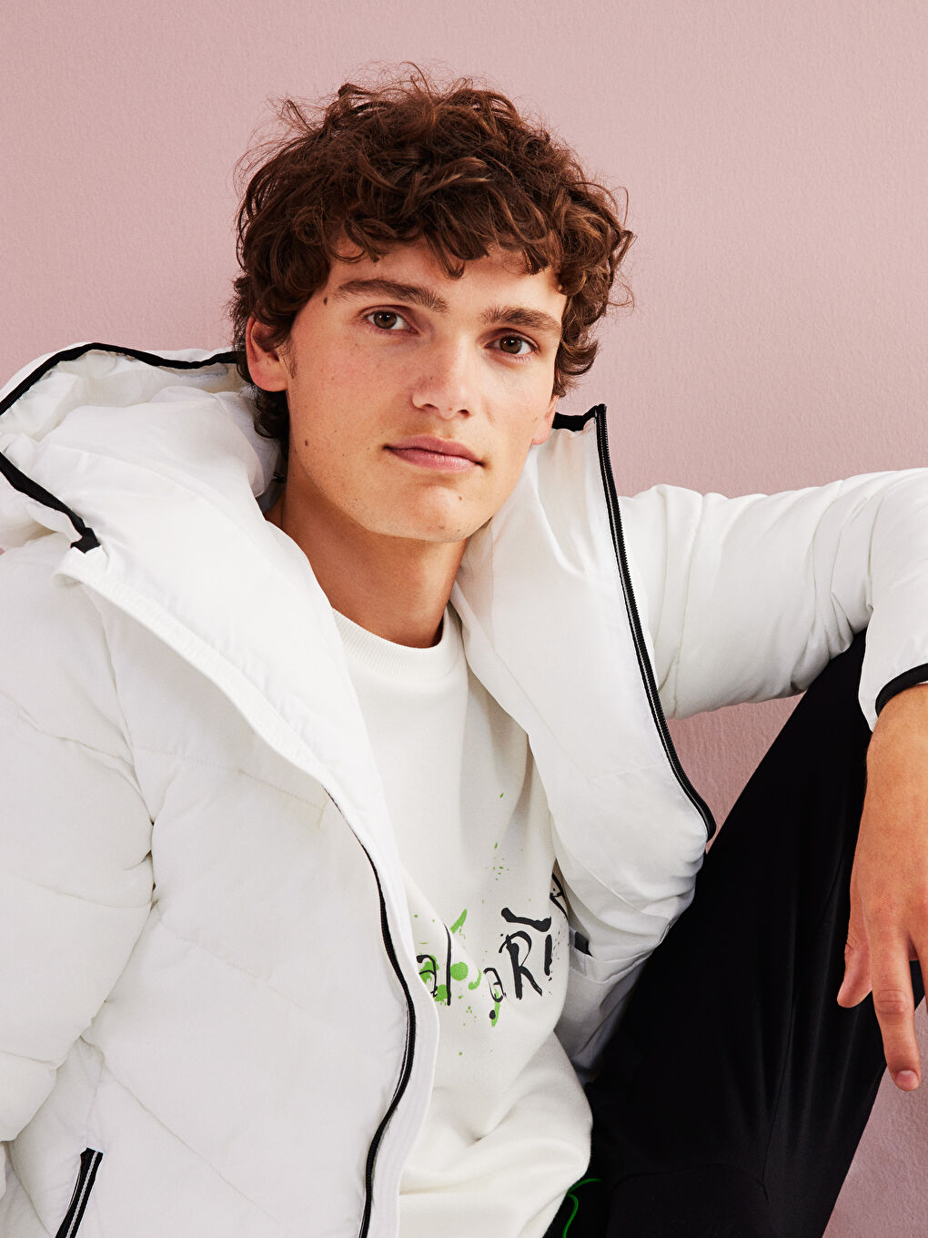 Slim Fit Hooded Men's Puffer Coat-1