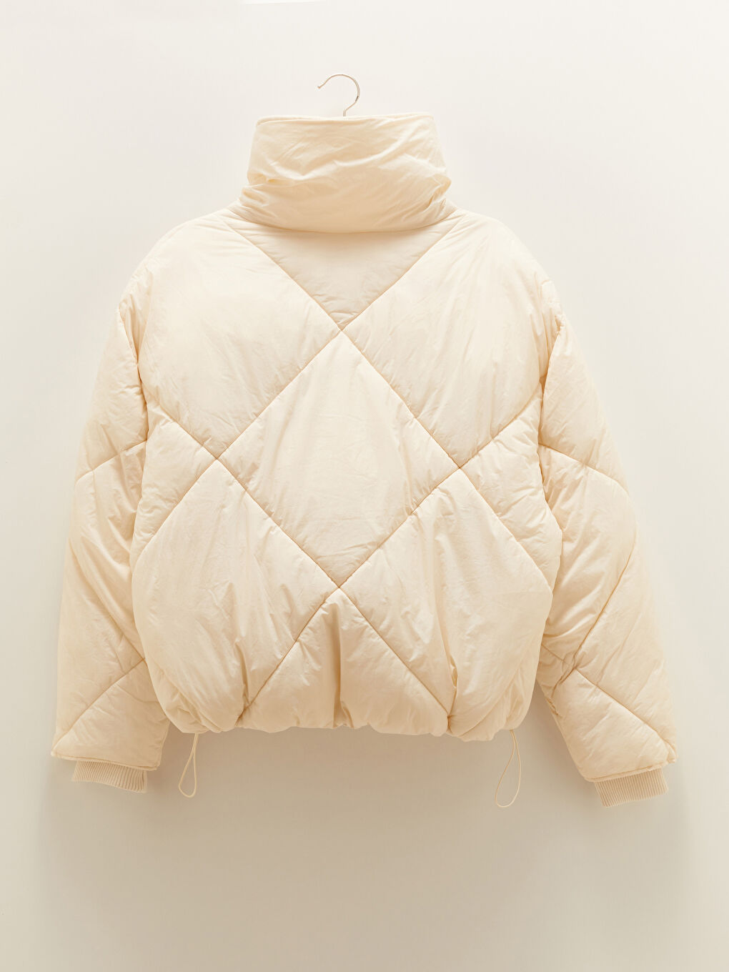 Turtle Neck Regular Long Sleeve Women's Puffer and Bag-8