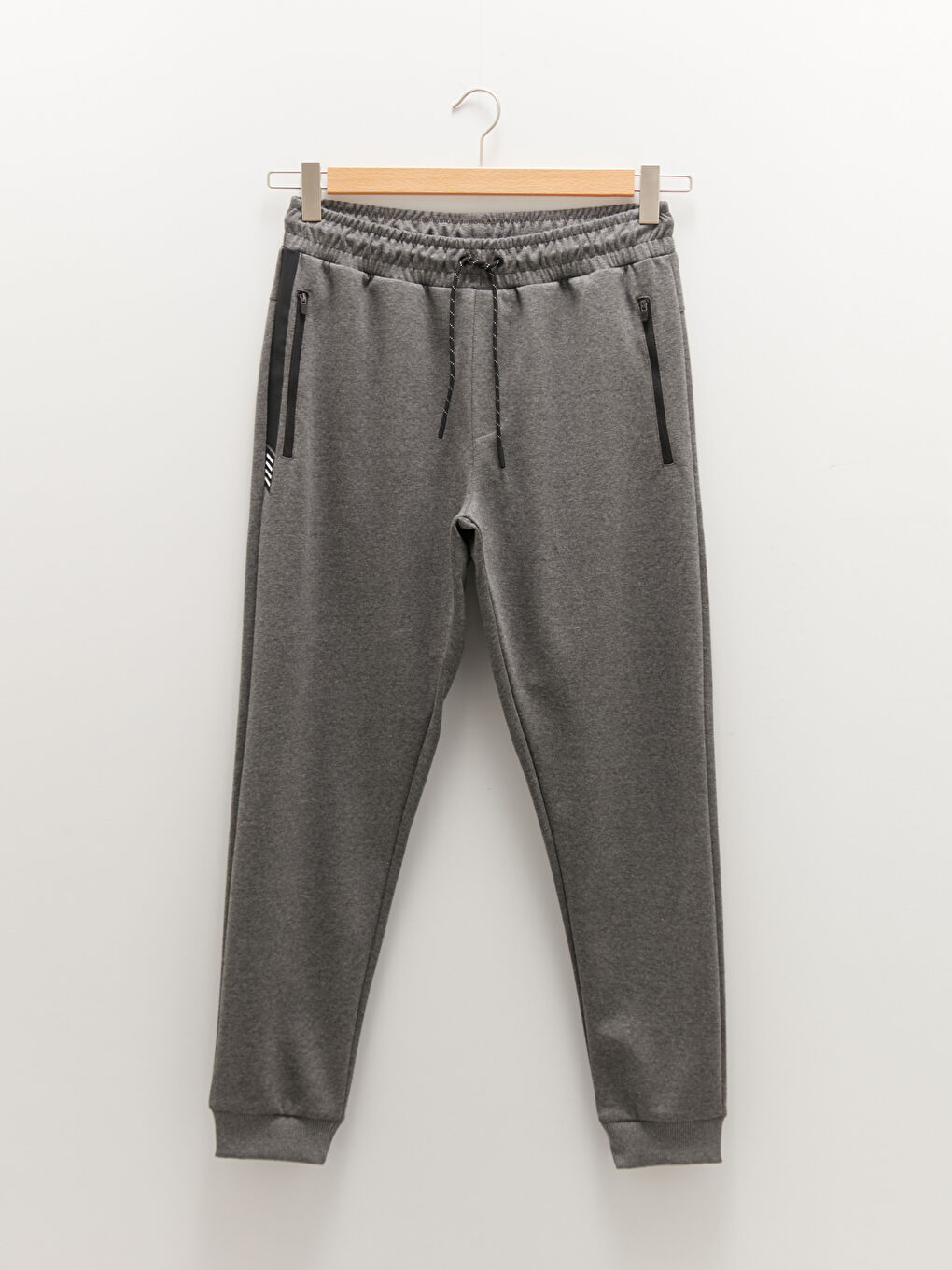 Gri Slim Fit Aktif Spor Erkek Jogger Eşofman Altı-10