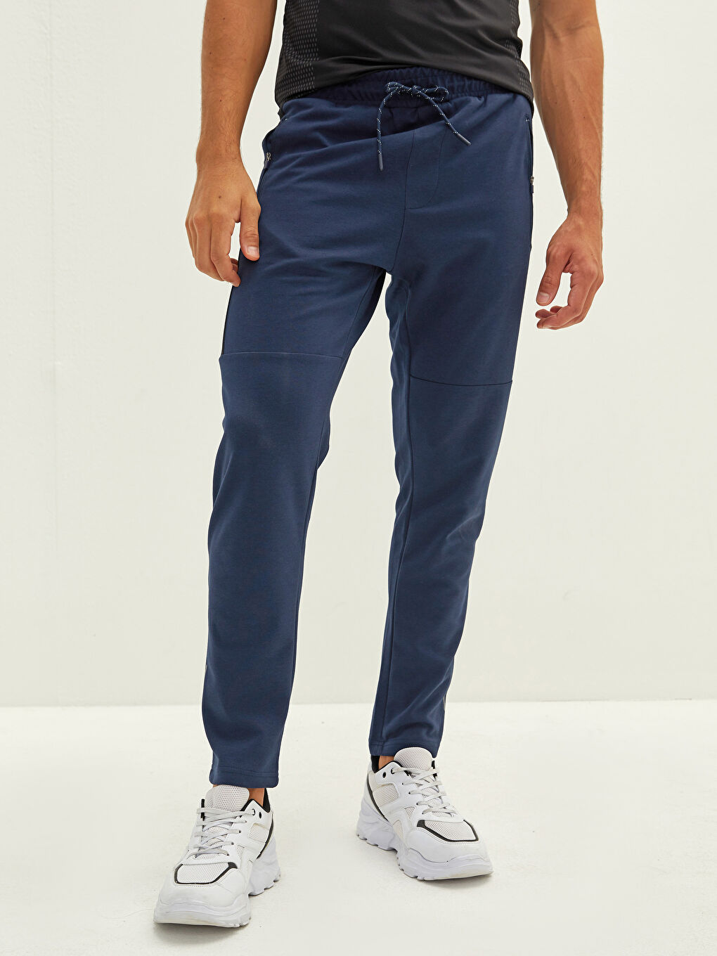 Lacivert Standart Kalıp Aktif Spor Erkek Eşofman Altı-7