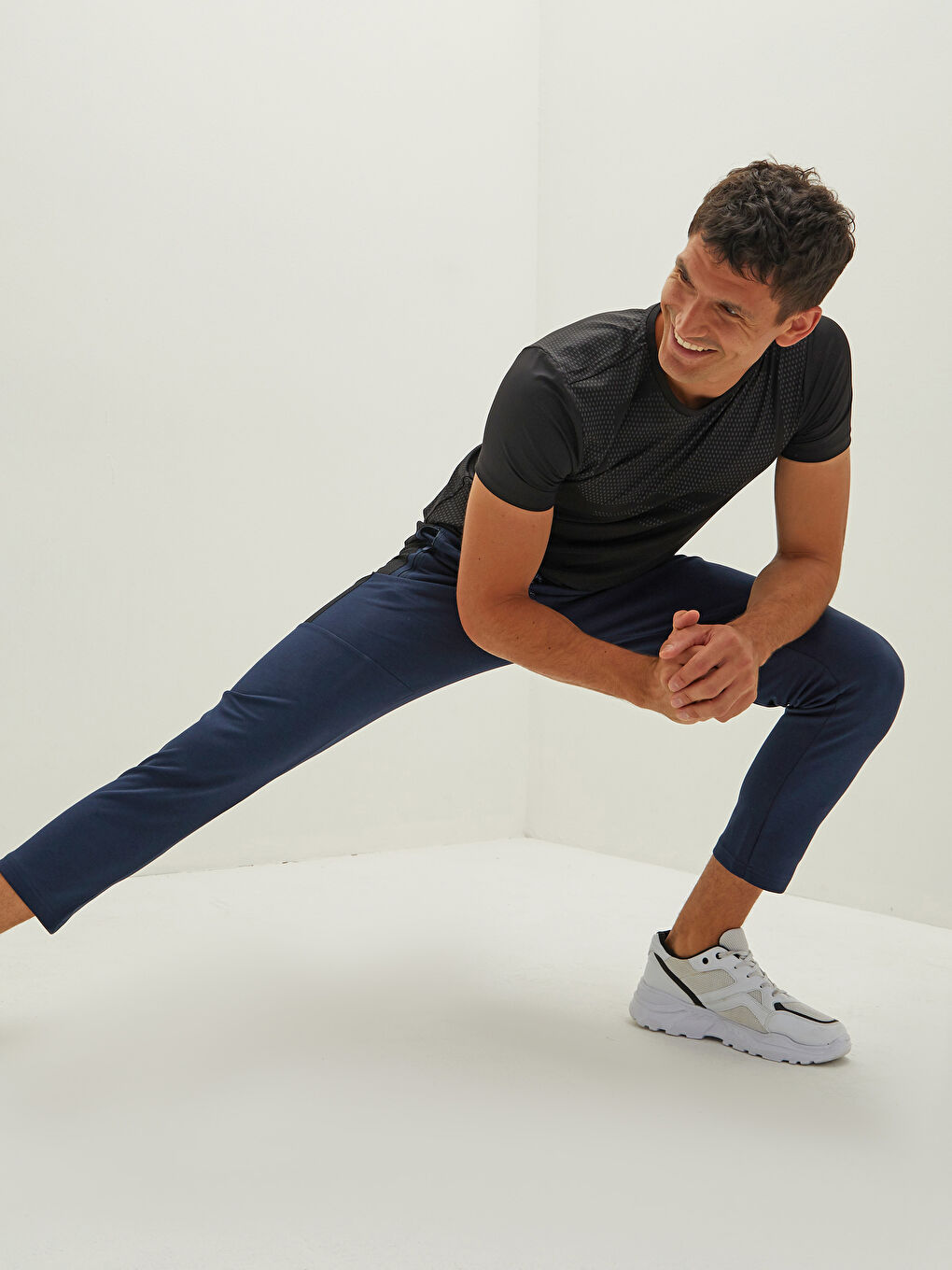 Lacivert Standart Kalıp Aktif Spor Erkek Eşofman Altı-1