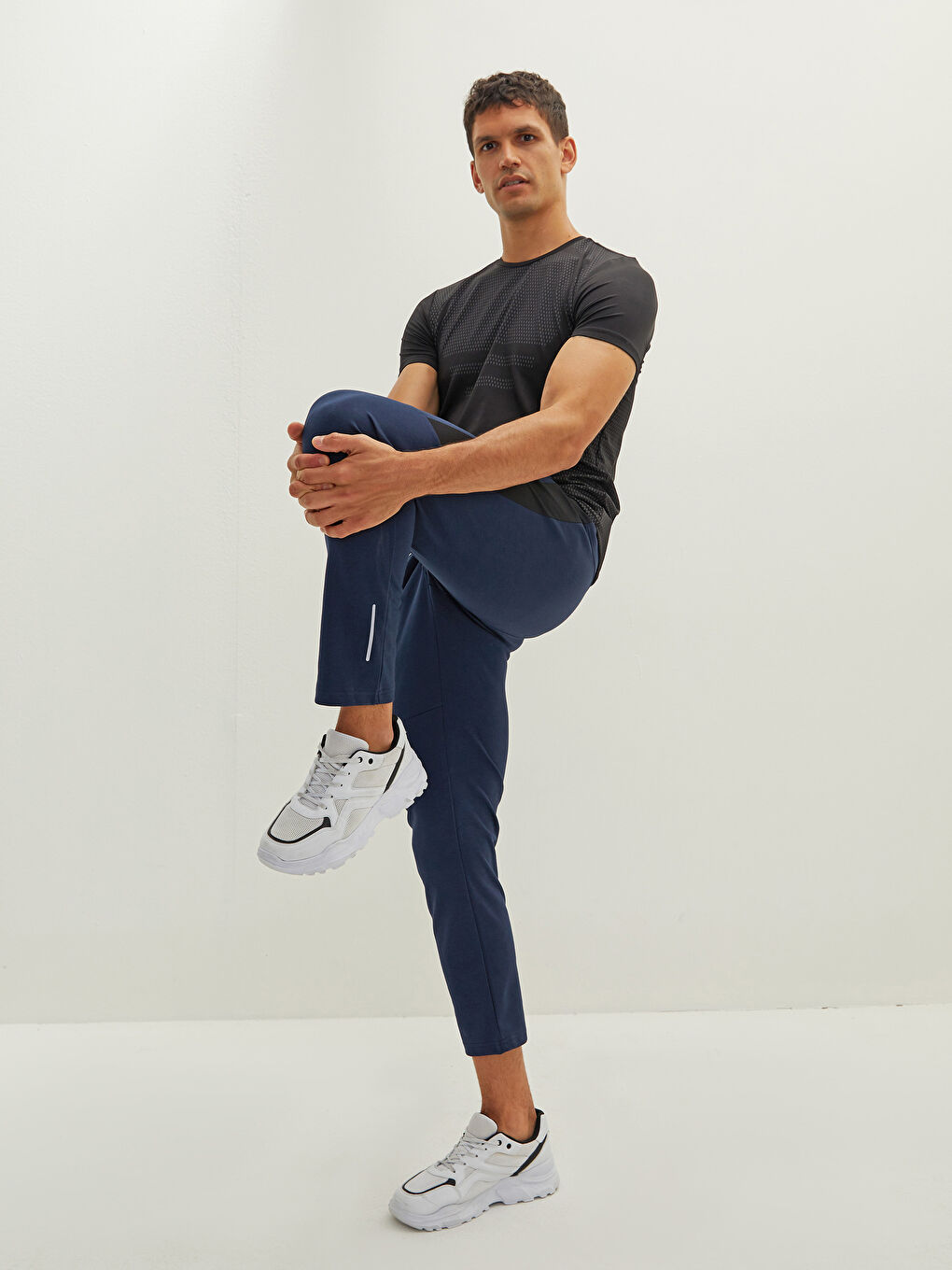 Lacivert Standart Kalıp Aktif Spor Erkek Eşofman Altı-3