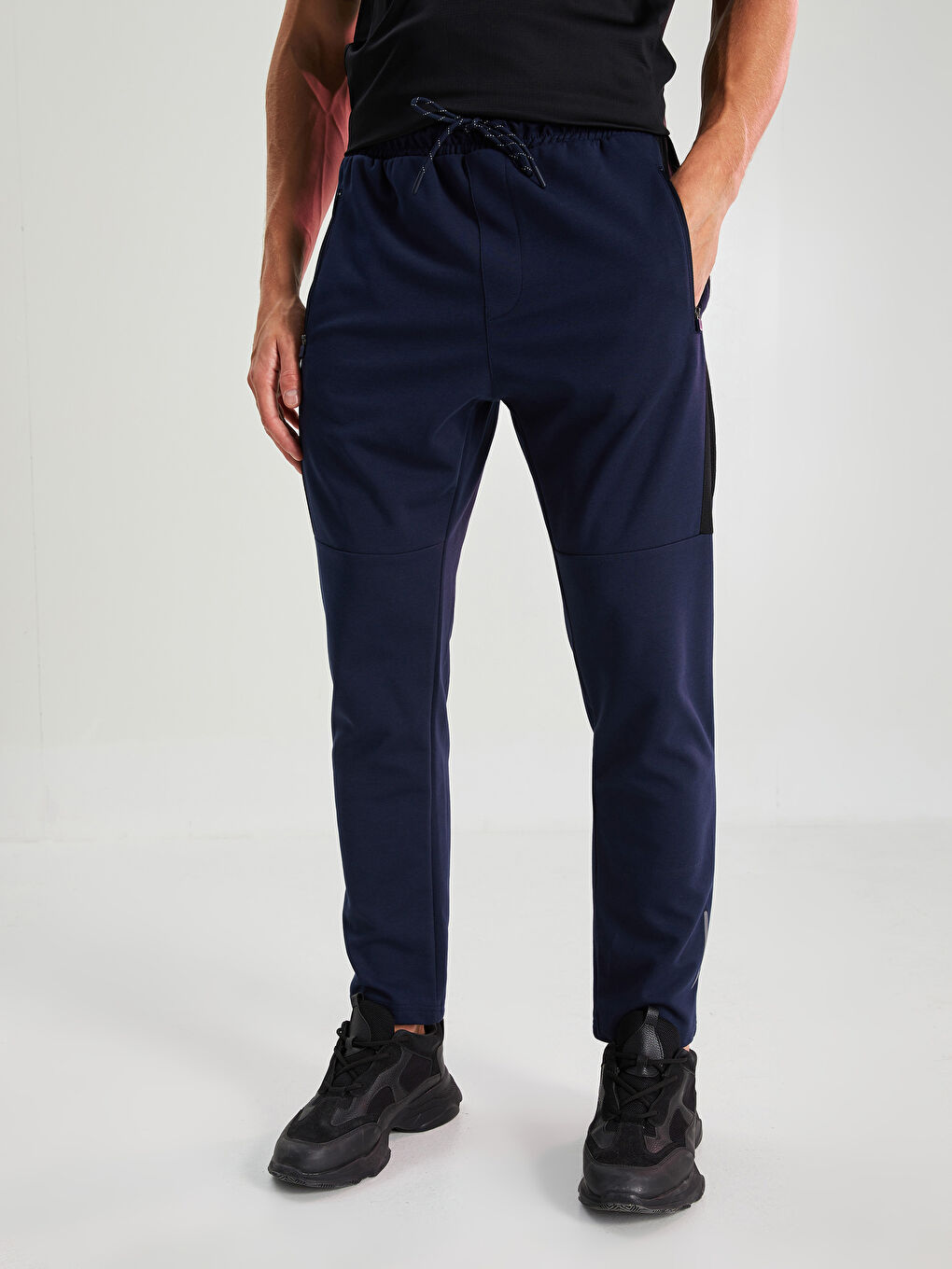 Lacivert Standart Kalıp Aktif Spor Erkek Eşofman Altı-8