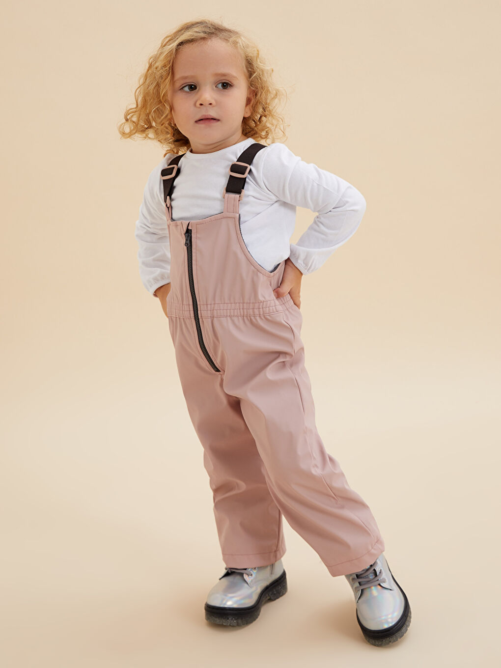 Комбинезон-Дождевик Basic Для Малышки С Квадратным Вырезом На Подтяжках-3