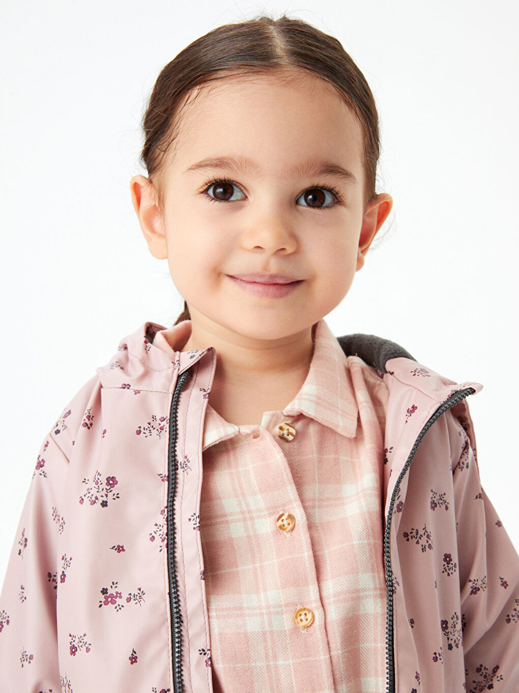 LCW baby Hooded Long Sleeve Patterned Raincoat for Baby Girl -W10663Z1-LT3
