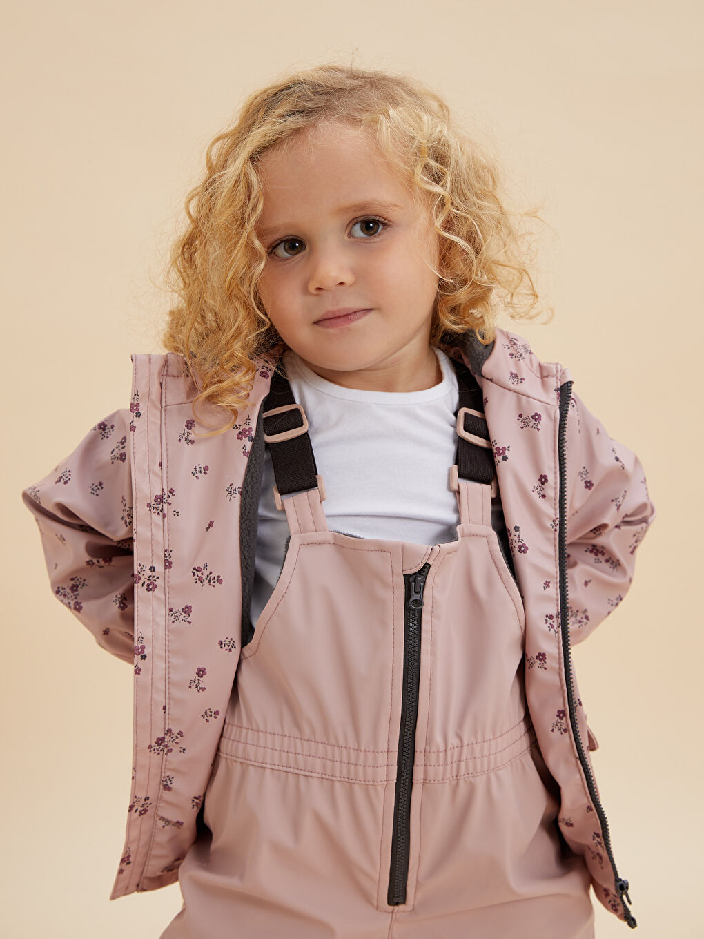 LCW baby Hooded Long Sleeve Patterned Raincoat for Baby Girl -W10663Z1-LT3
