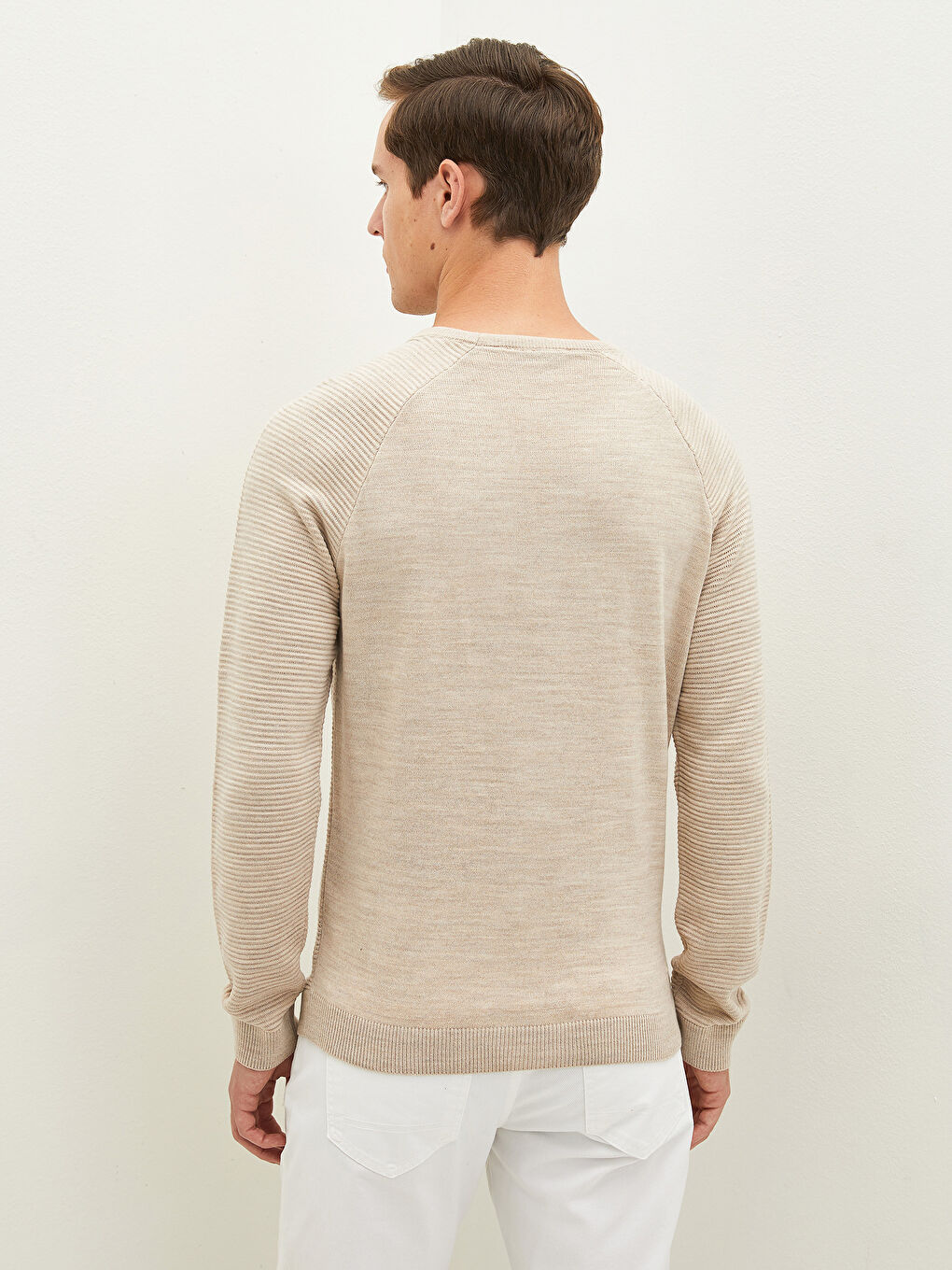 LCW Vision Rundhalsausschnitt Langarm Dünner Herren Strickpullover -W10685Z8-L8T