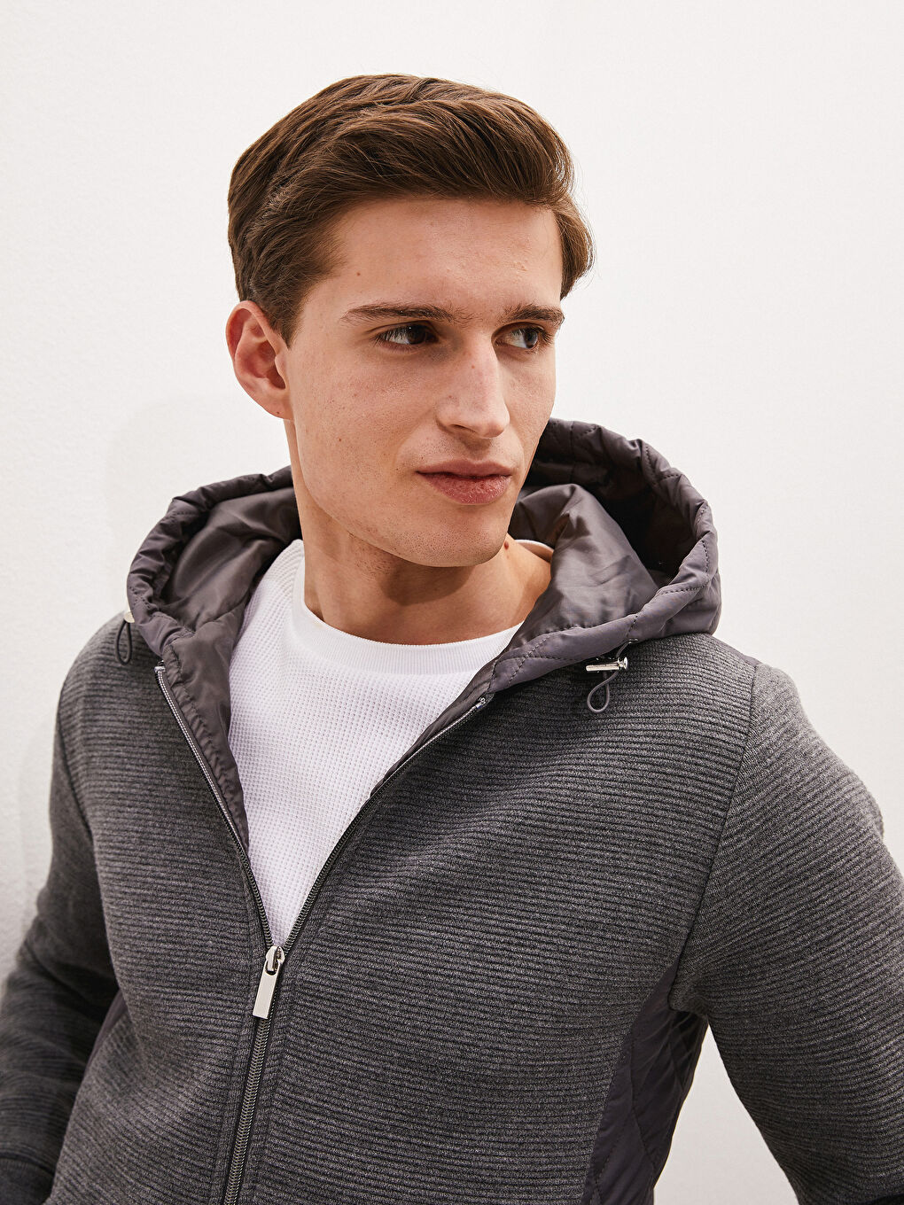 Hooded Long Sleeve Men's Knitwear Cardigan-2