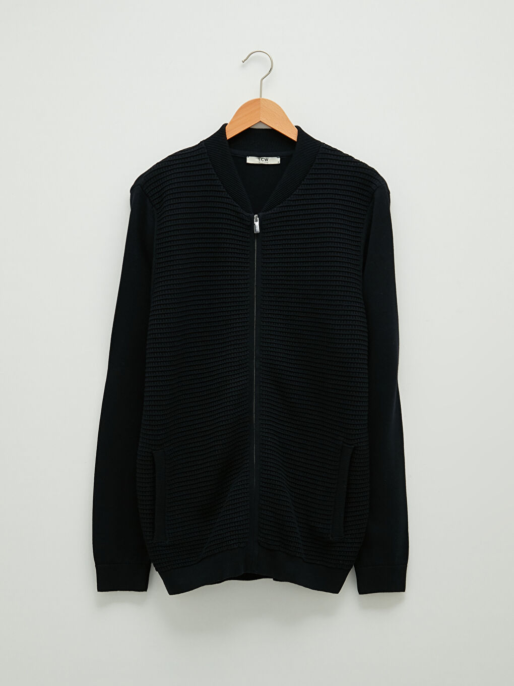 Slim Fit Kolej Yaka İnce Erkek Triko Hırka-5