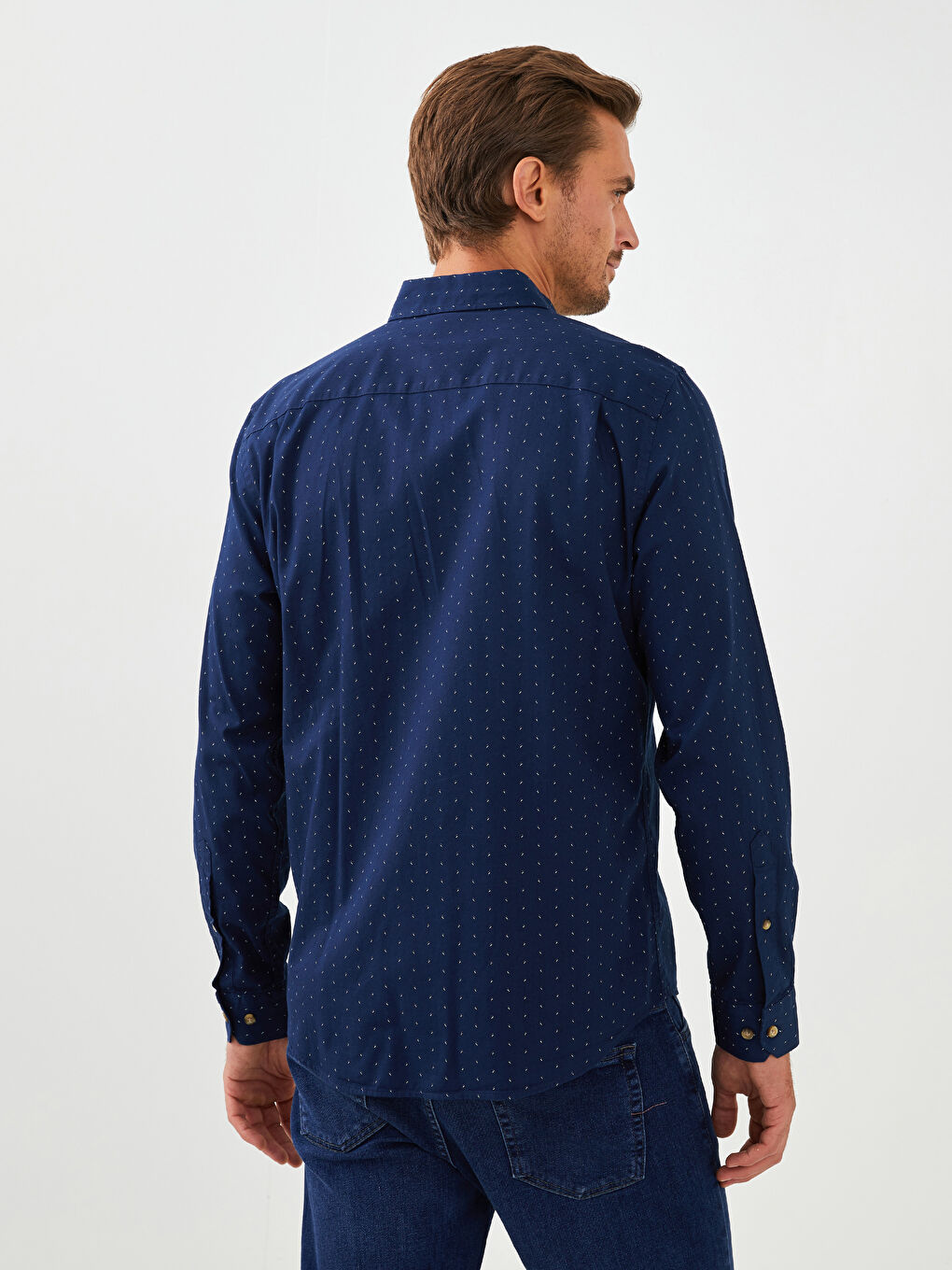Regular Fit Long Sleeve Gabardine Men's Shirt-4