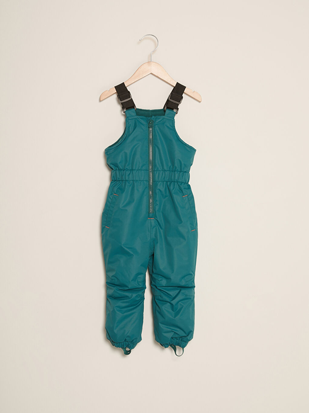 Hooded Long Sleeve Patterned Baby Boy Ski Coat and Jumpsuit Set-3