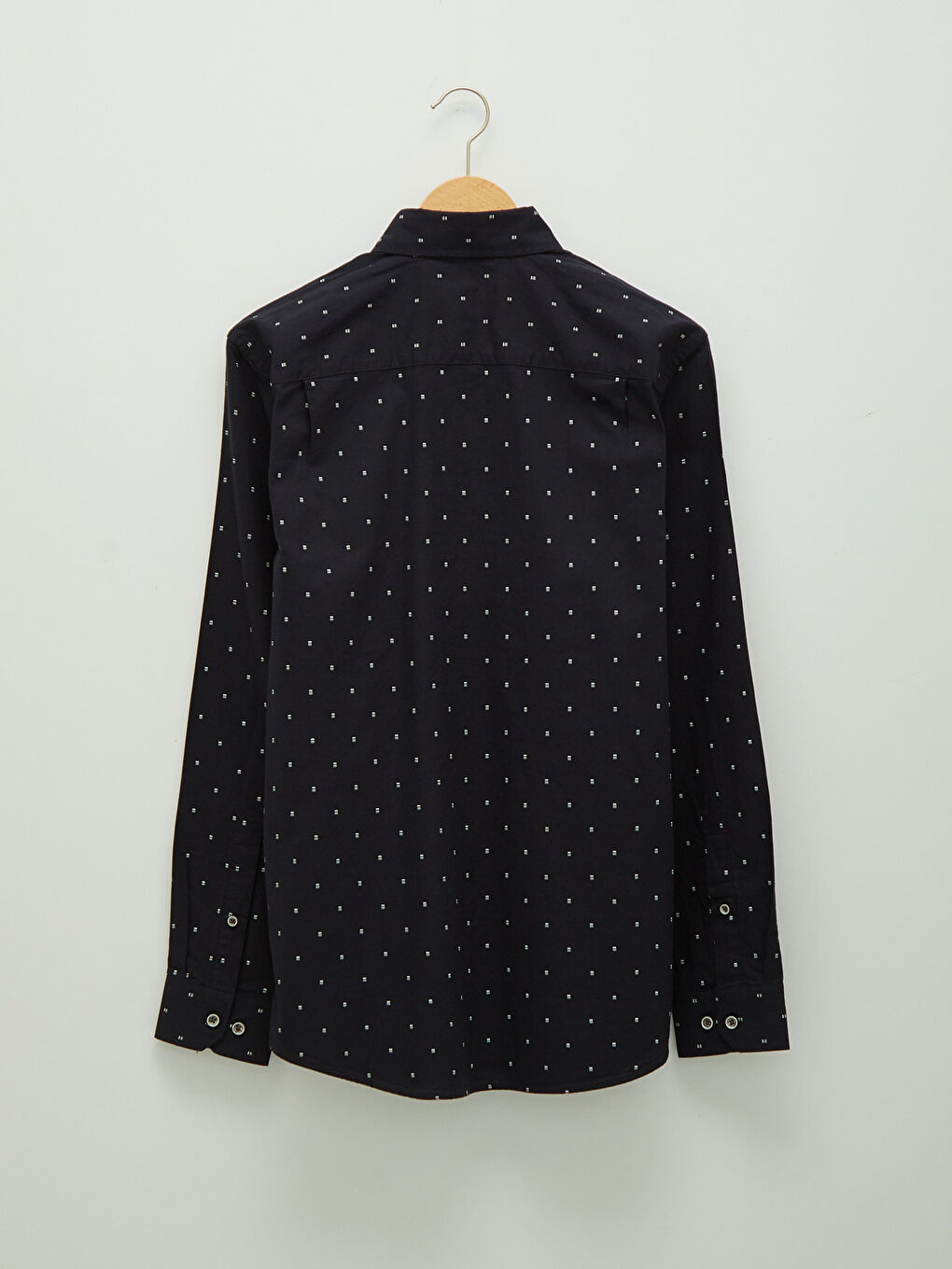 Siyah Regular Fit Uzun Kollu Oxford Erkek Gömlek-6