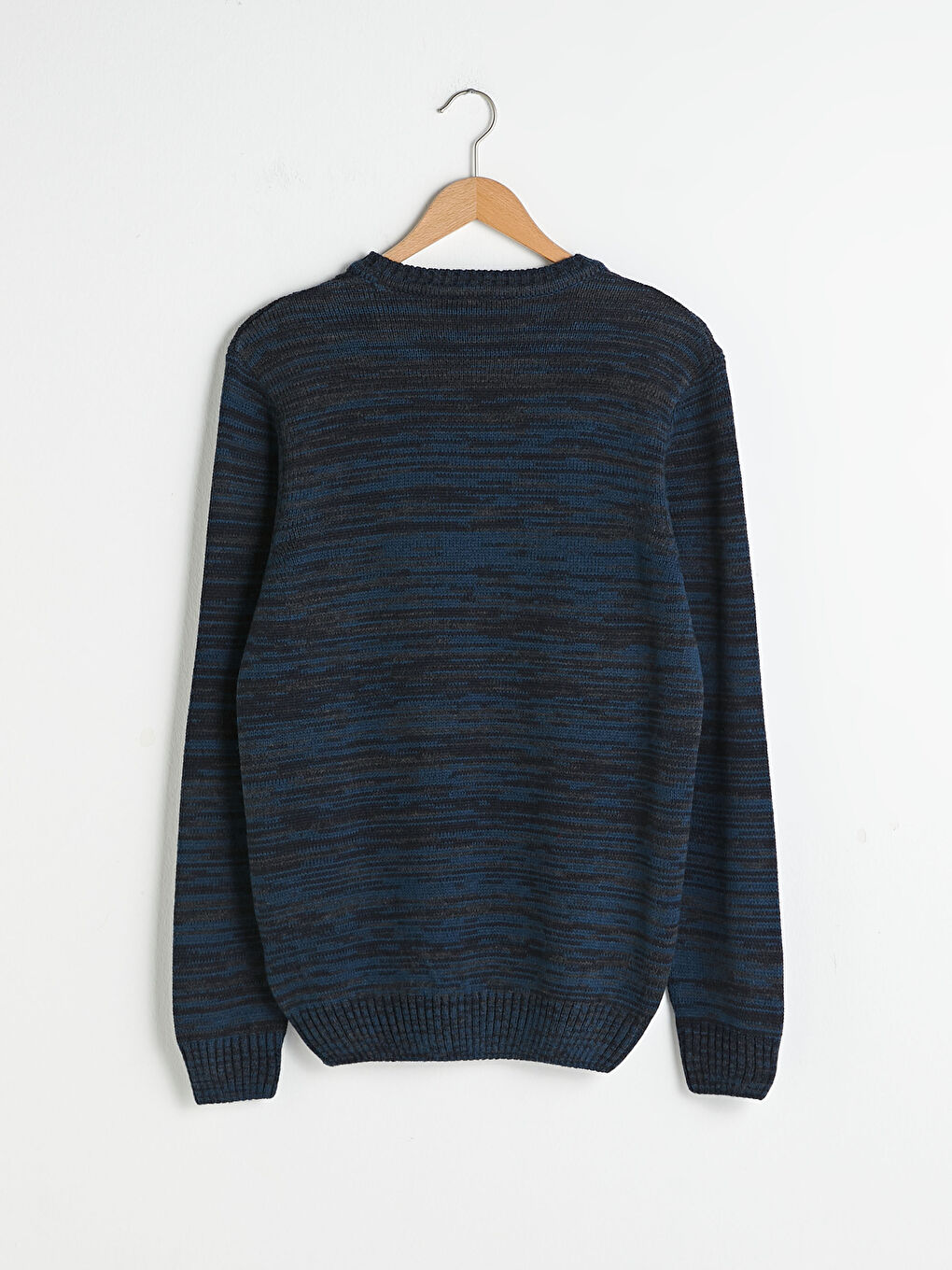 Lacivert Bisiklet Yaka Erkek Triko Kazak-5