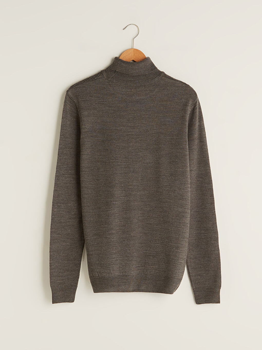 Turtleneck Long Sleeve Thin Men's Tricot Sweater-7