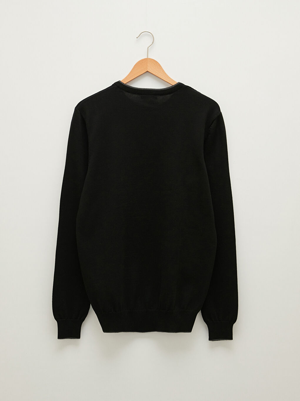 Crew Neck Long Sleeve Thin Men's Tricot Sweater-6