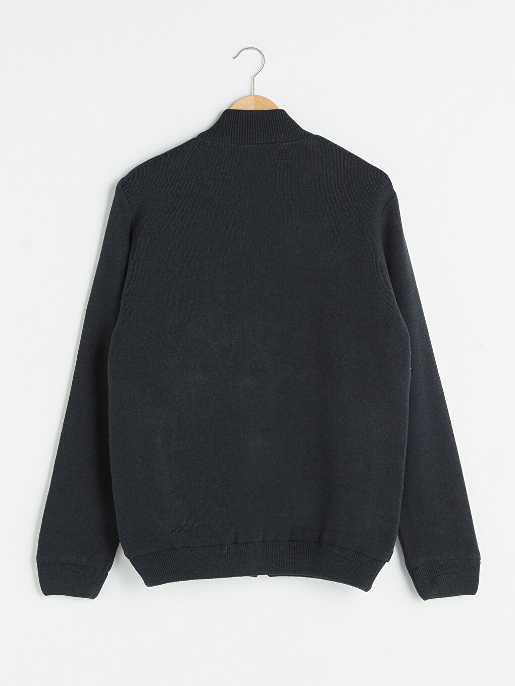 Yeşil Standart Kalıp Dik Yaka Erkek Hırka-7