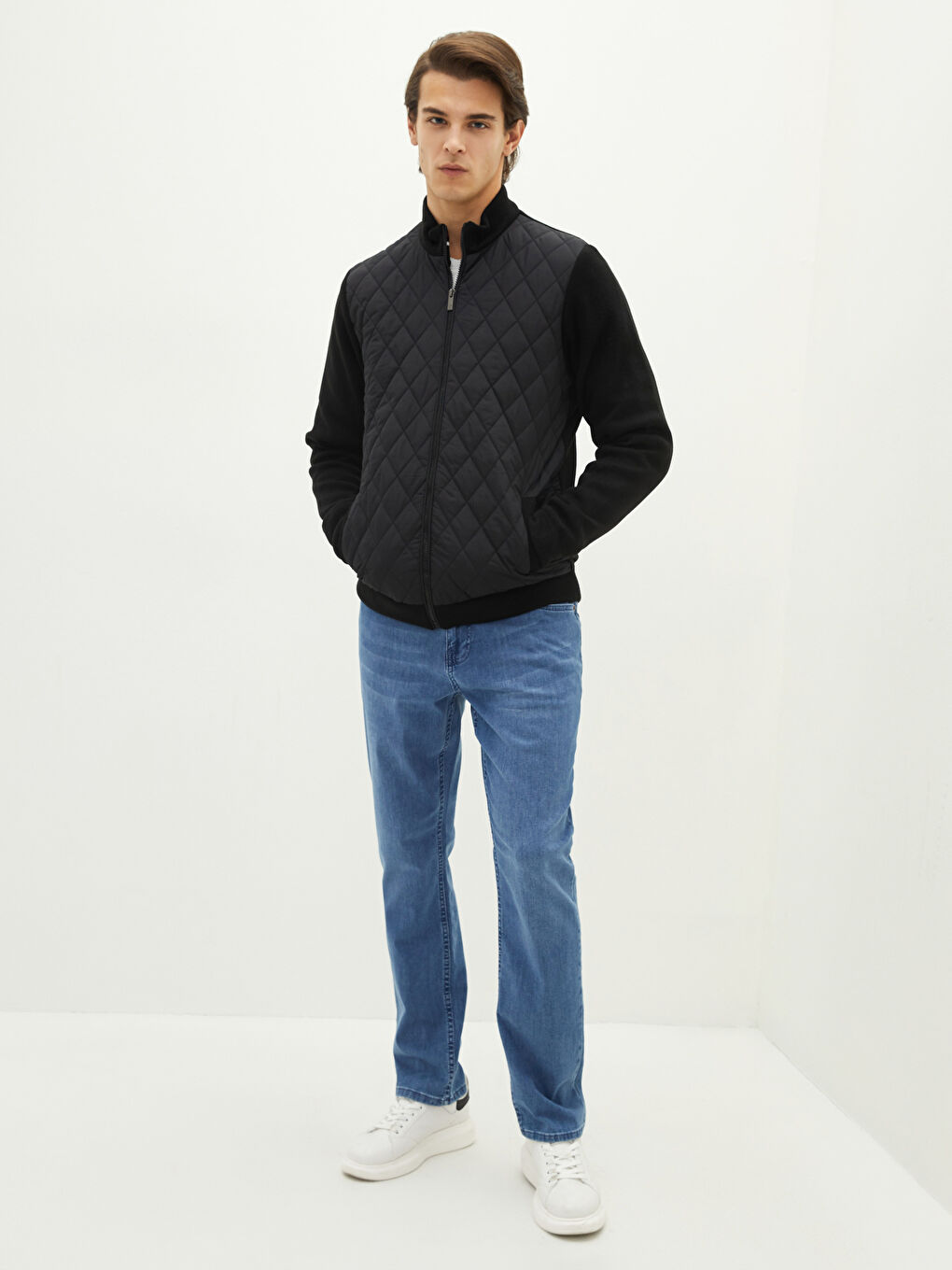 Standard Pattern High Collar Men's Cardigan-3