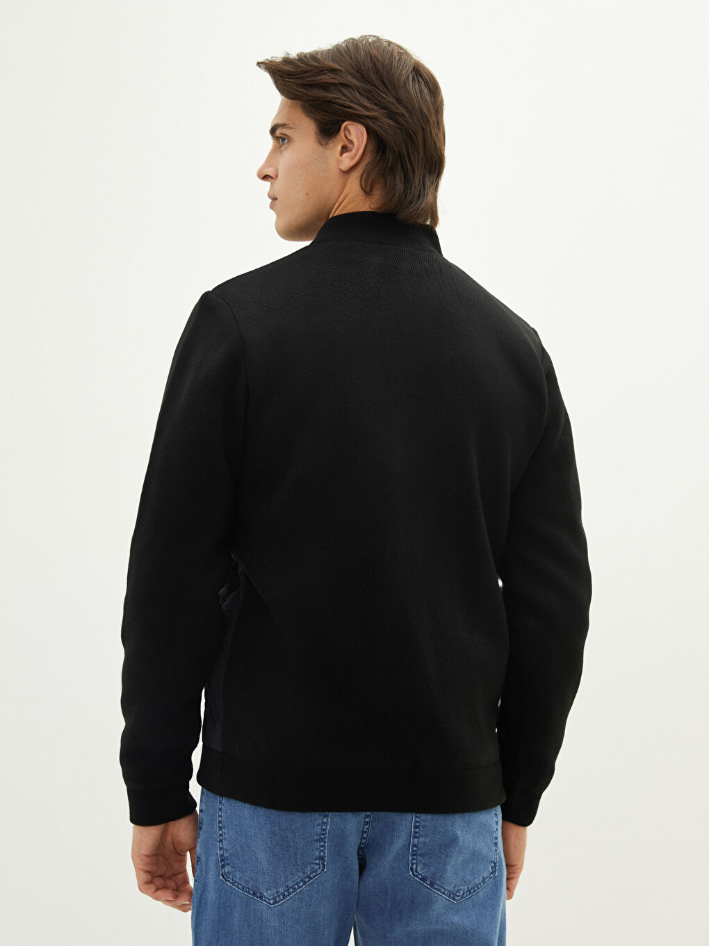 Standard Pattern High Collar Men's Cardigan-5