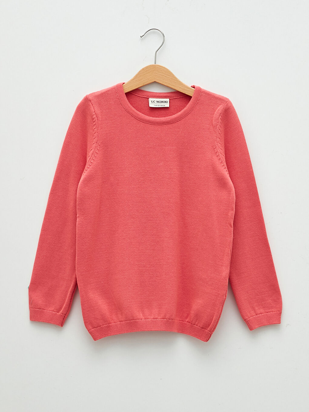 Mercan Bisiklet Yaka Basic Uzun Kollu Kız Çocuk İnce Triko Kazak