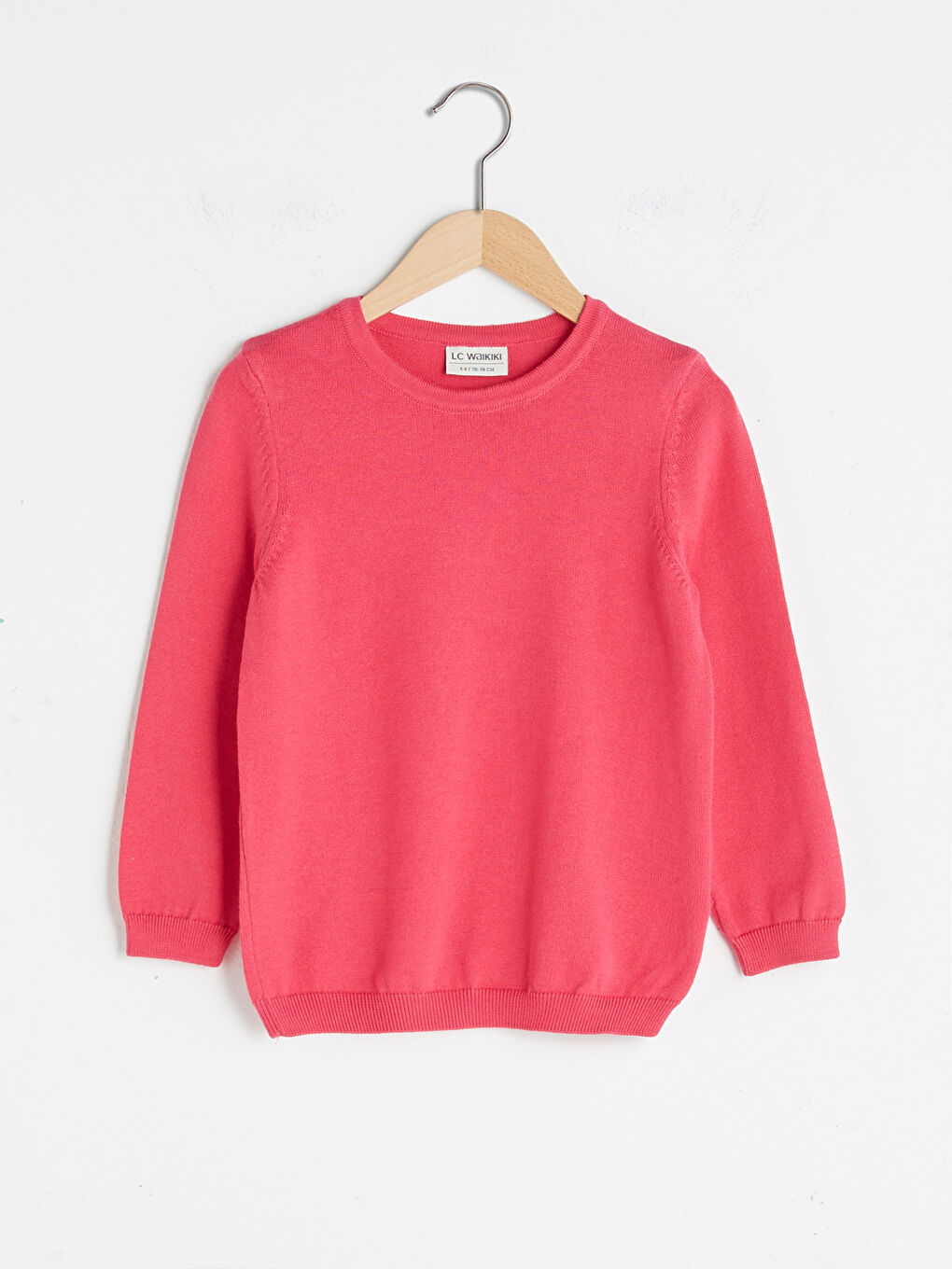Crew Neck Basic Long Sleeve Girl Thin Tricot Sweater