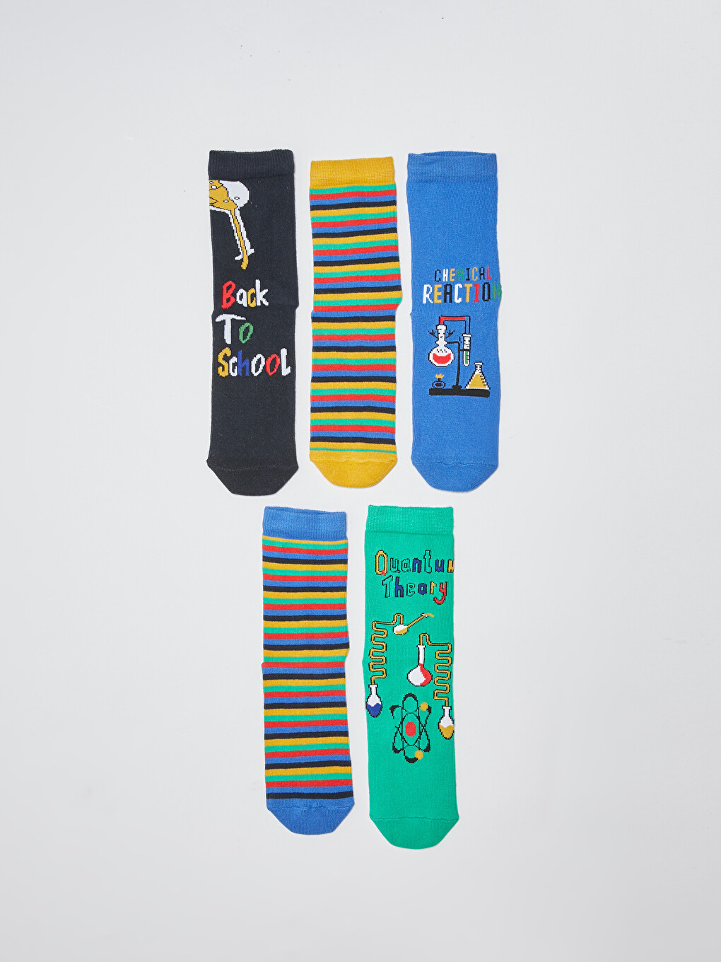 Patterned Boys' Ankle Socks 5 Pack-2