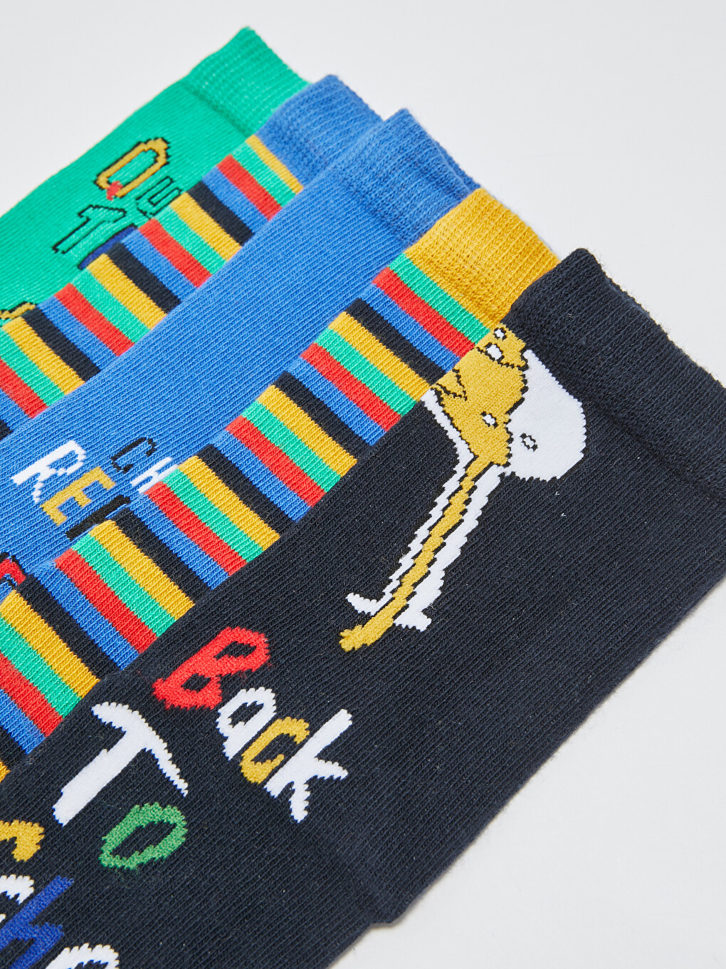 Patterned Boys' Ankle Socks 5 Pack-3