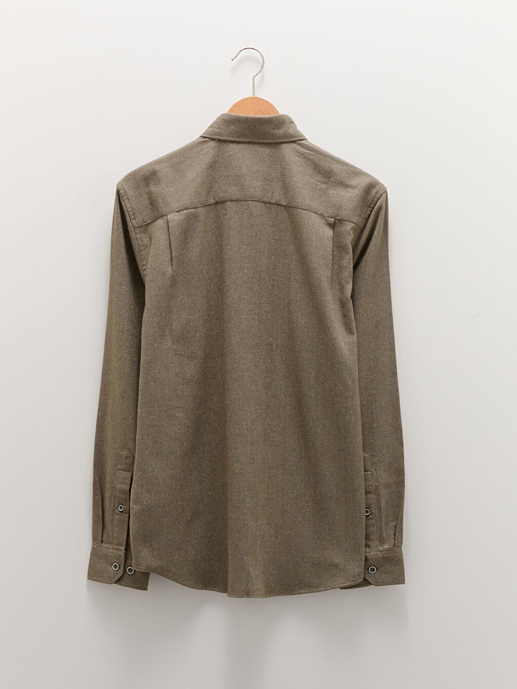 Regular Fit Long Sleeve Dobby Fabric Men's Shirt-6