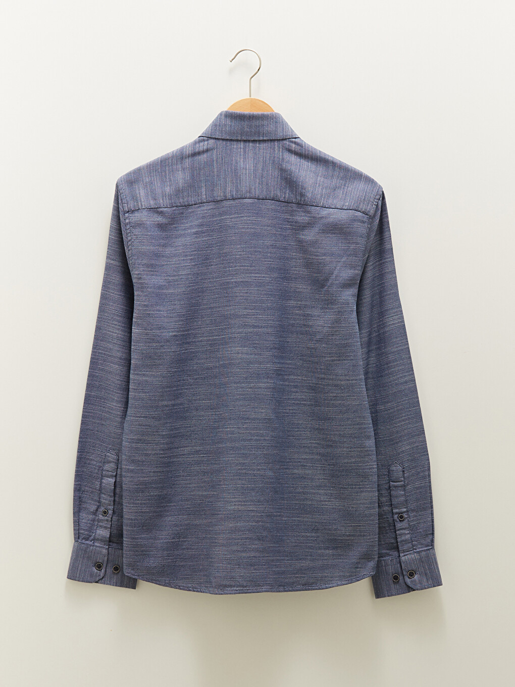 Slim Fit Long Sleeve Dobby Men's Shirt-6